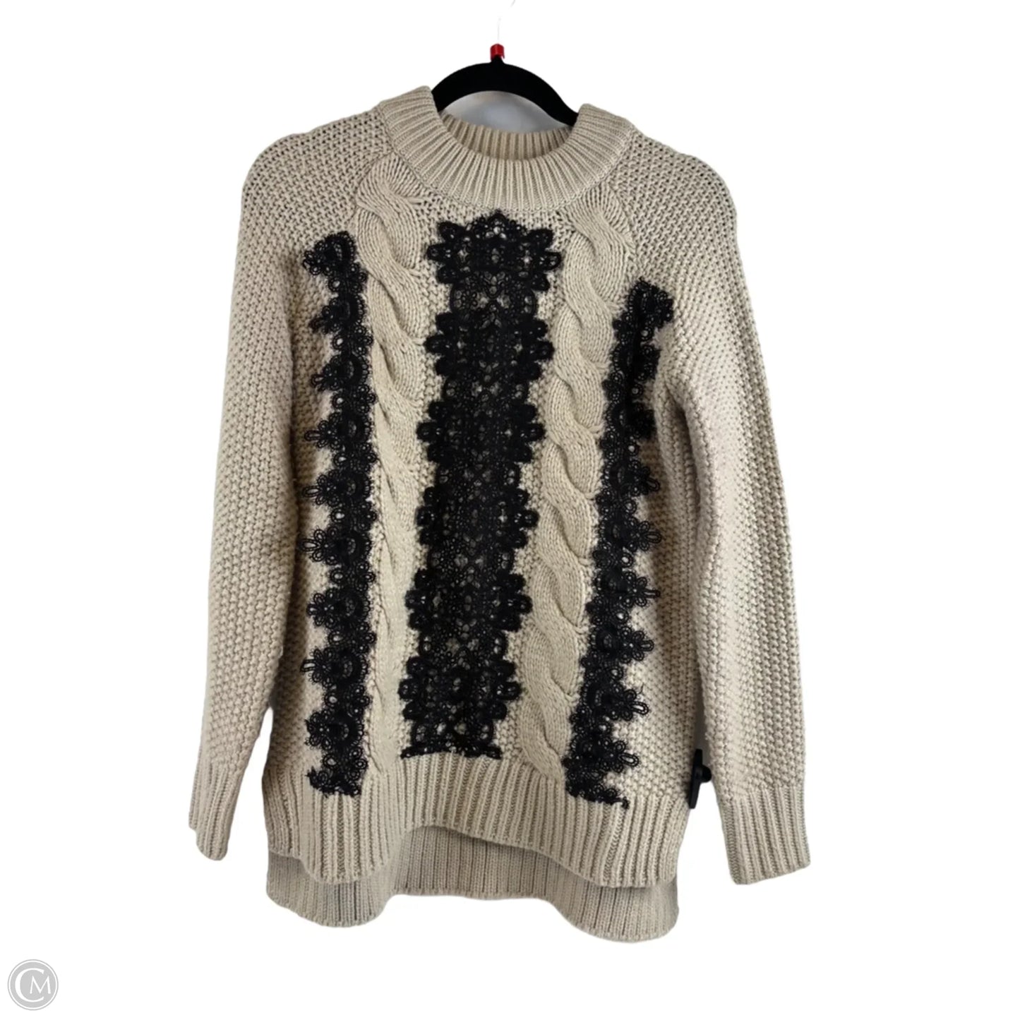 Sweater By Simply Vera In Black & Tan, Size: Xs