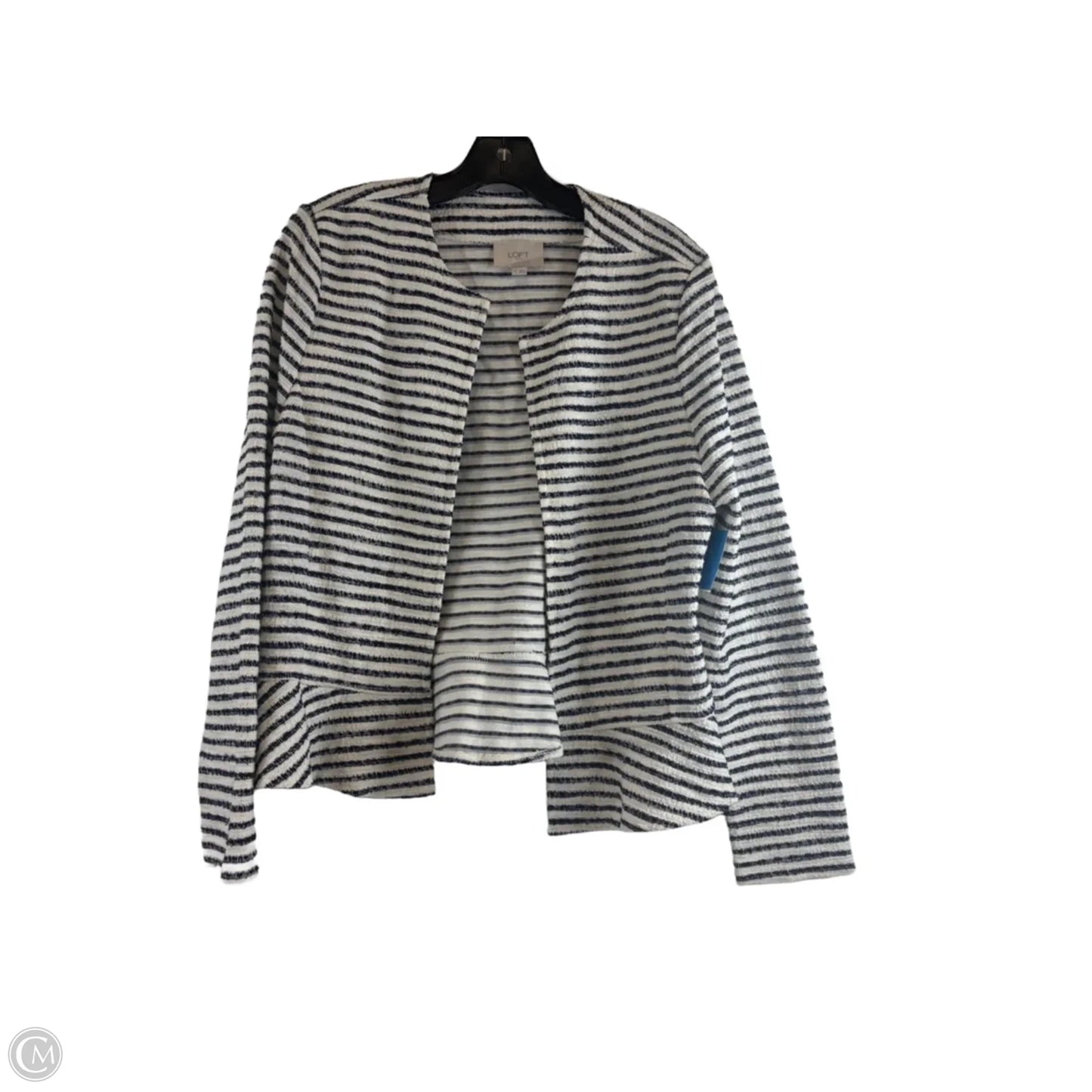 Blazer By Loft In Striped Pattern, Size: M