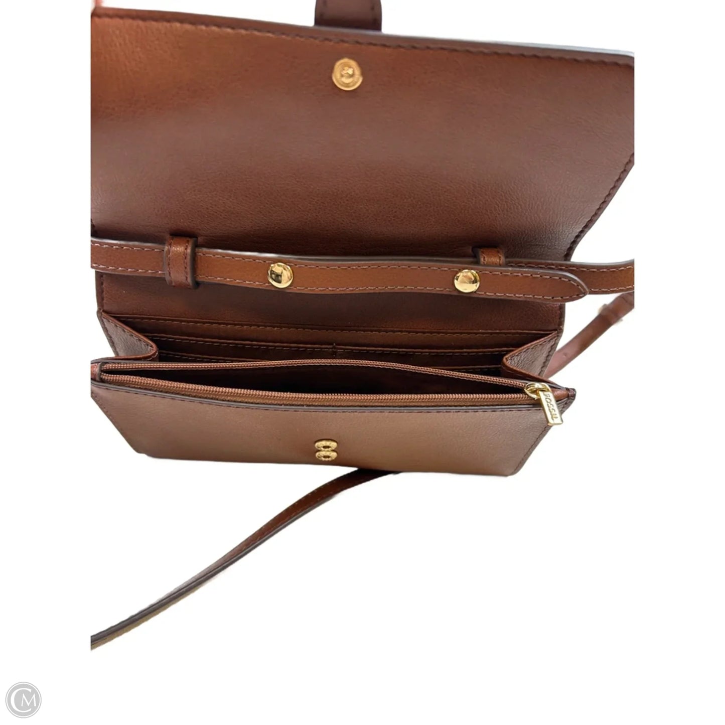 Crossbody Leather By Fossil, Size: Small