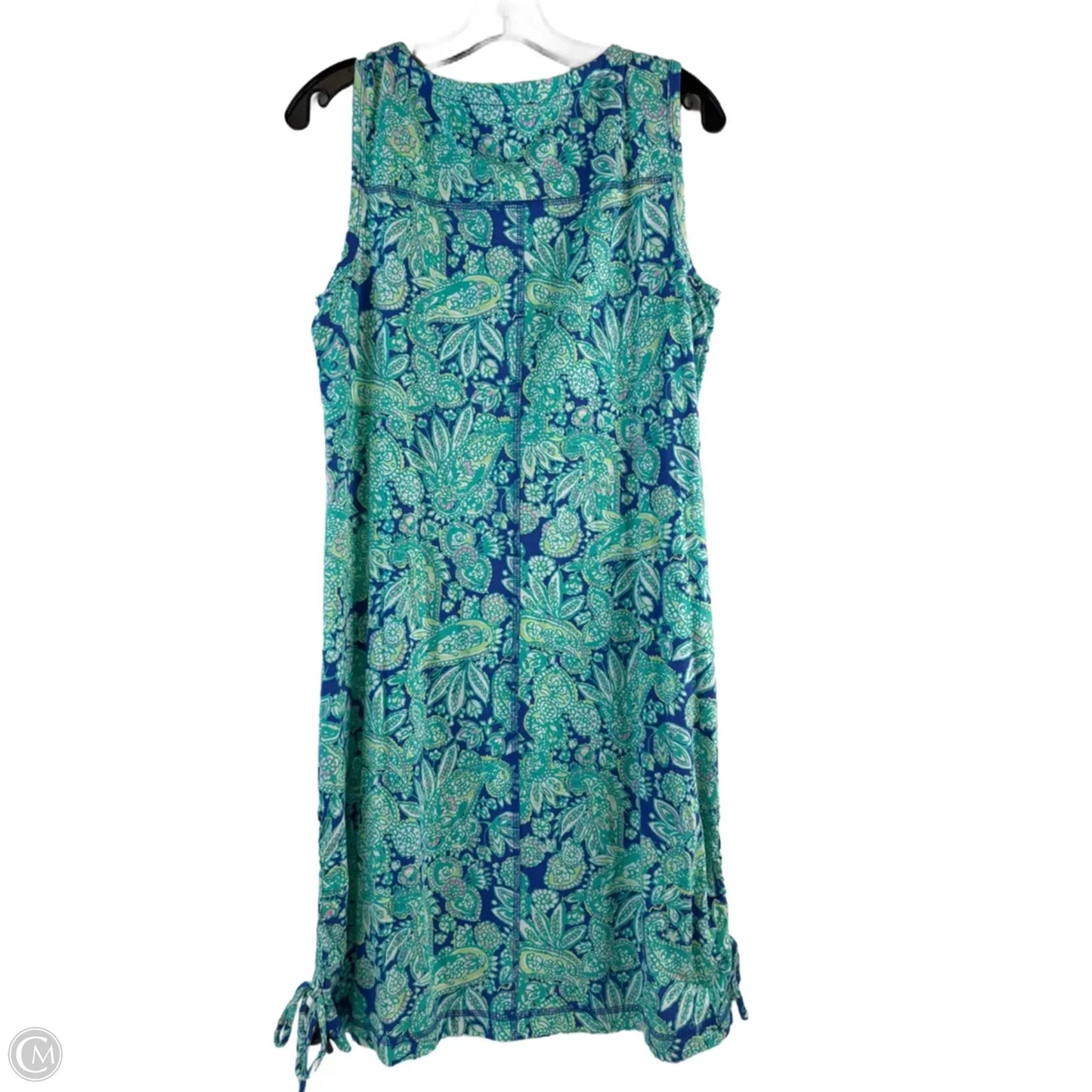 Dress Casual Midi By Talbots In Blue & Green, Size: Lp