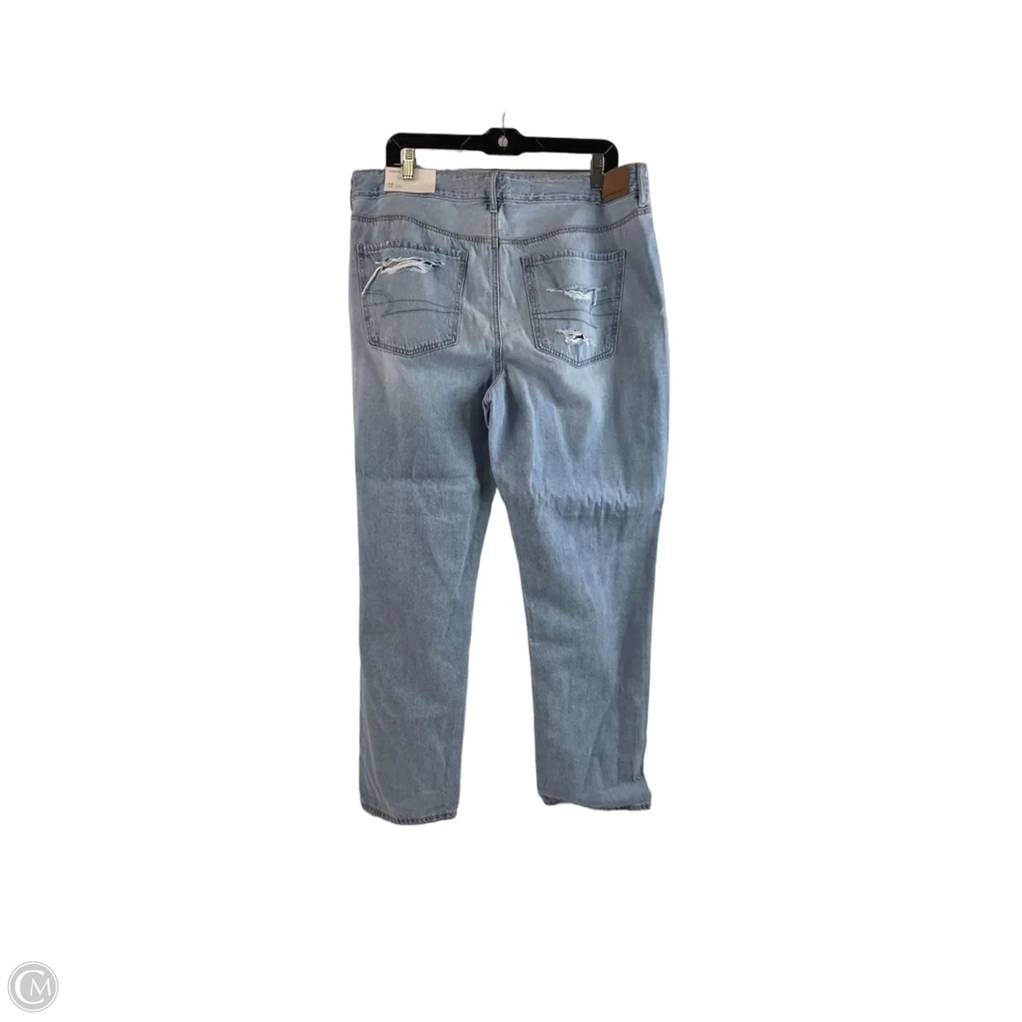 Jeans Straight By American Eagle In Blue Denim, Size: 14