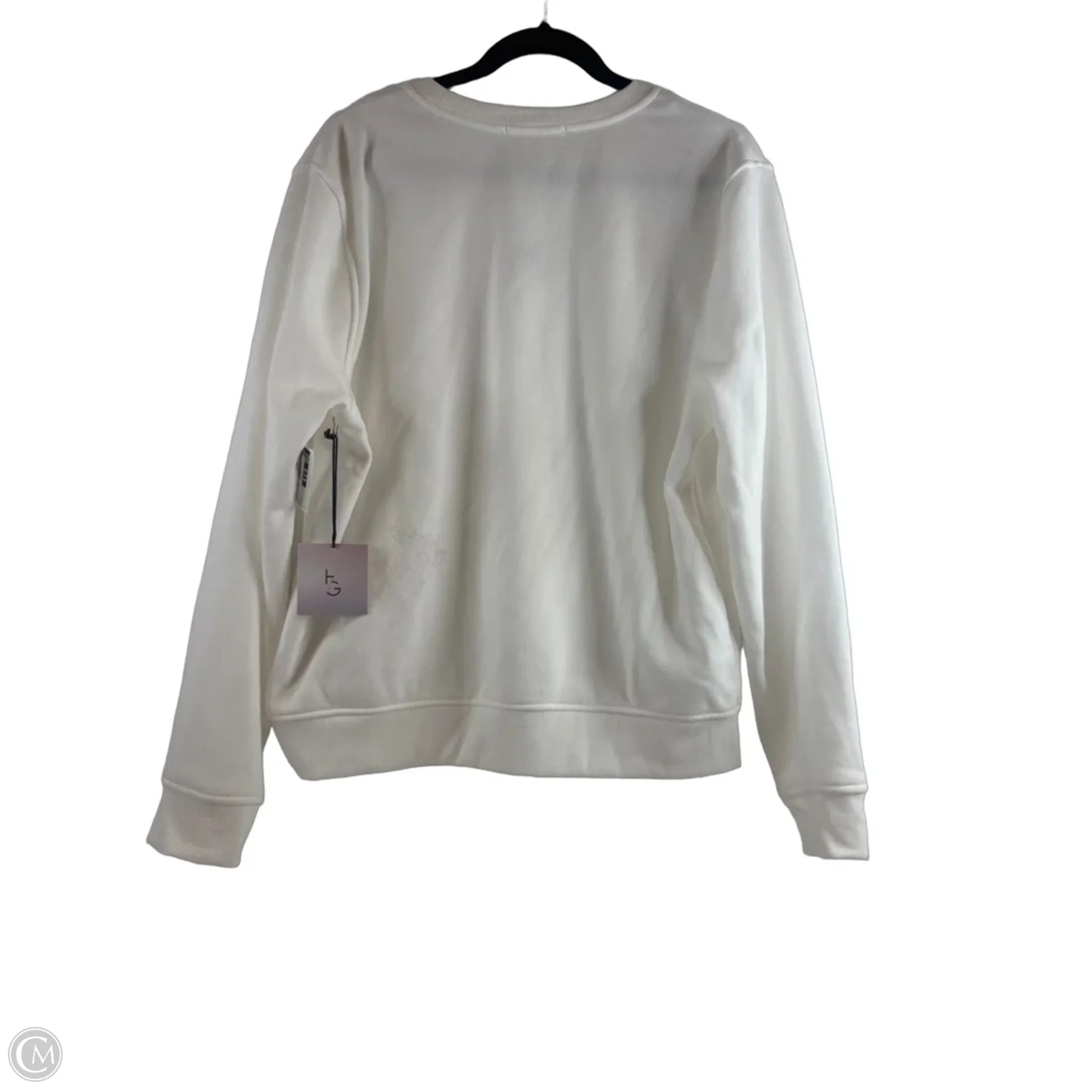 Sweatshirt Crewneck By Happily Grey In White, Size: L