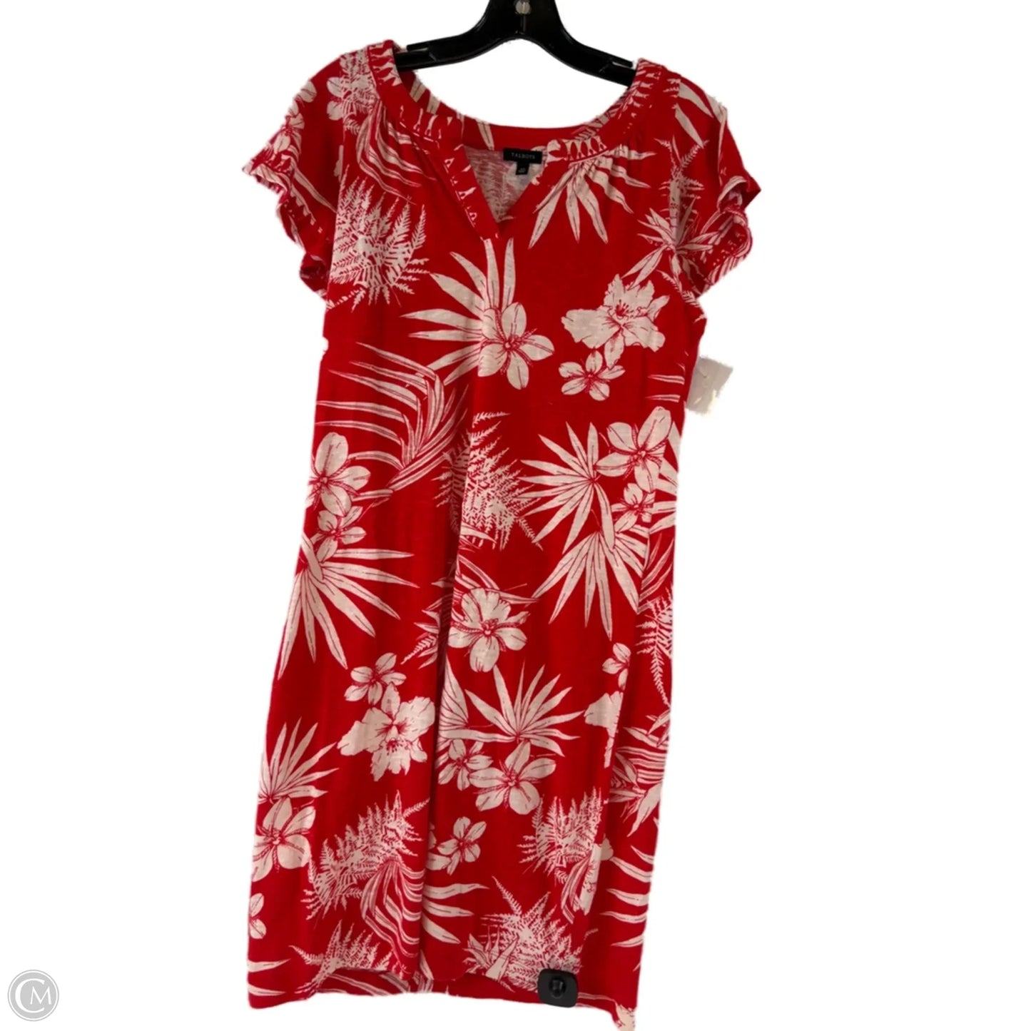 Dress Casual Midi By Talbots In Red & White, Size: Xs