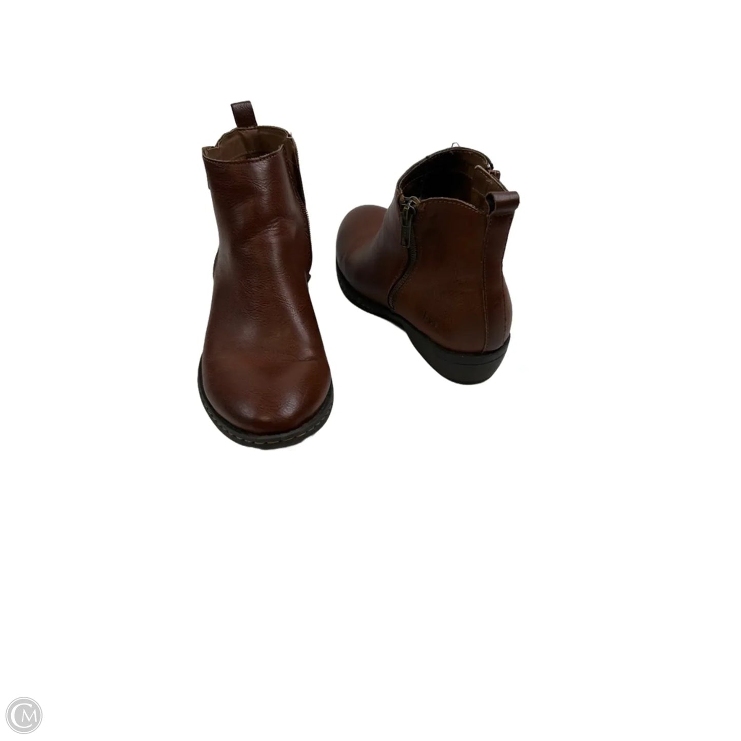 Boots Ankle Heels By Boc In Brown, Size: 8