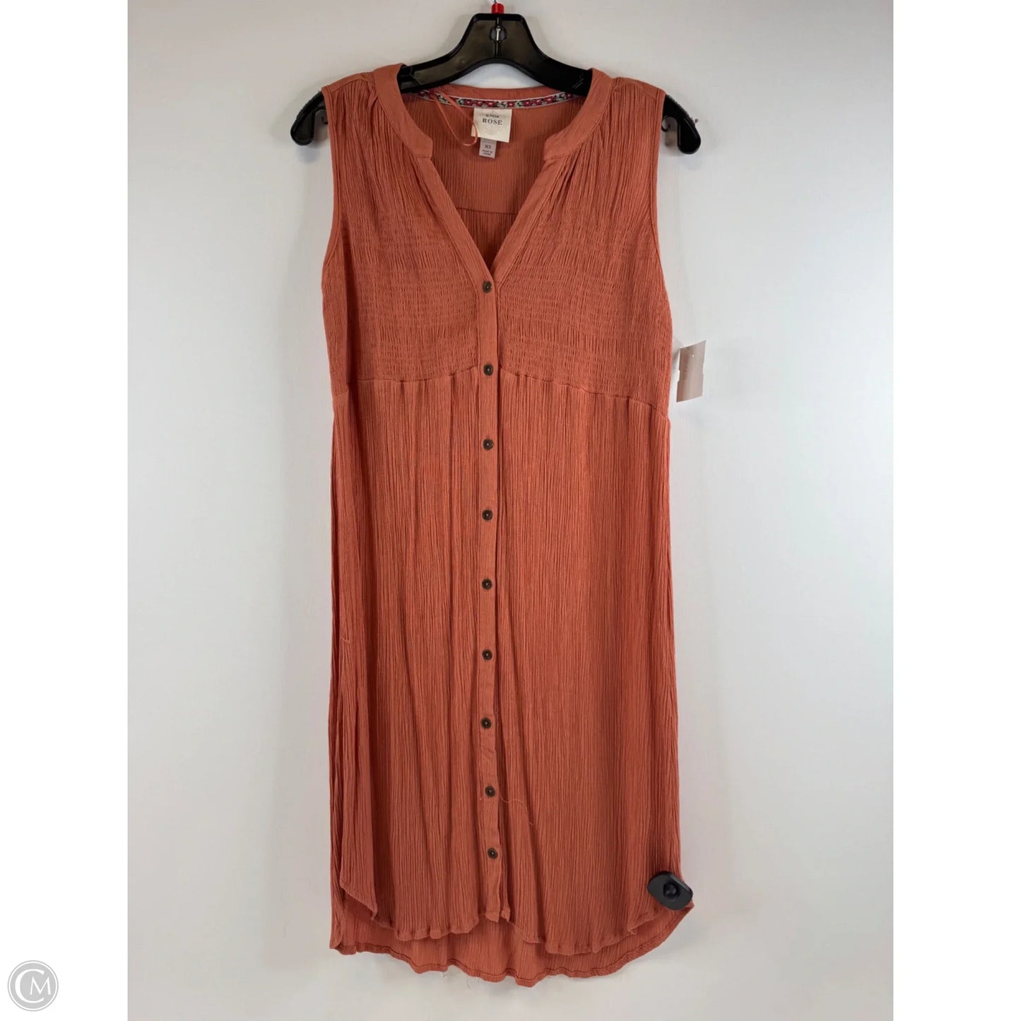 Dress Casual Midi By Knox Rose In Orange, Size: Xs