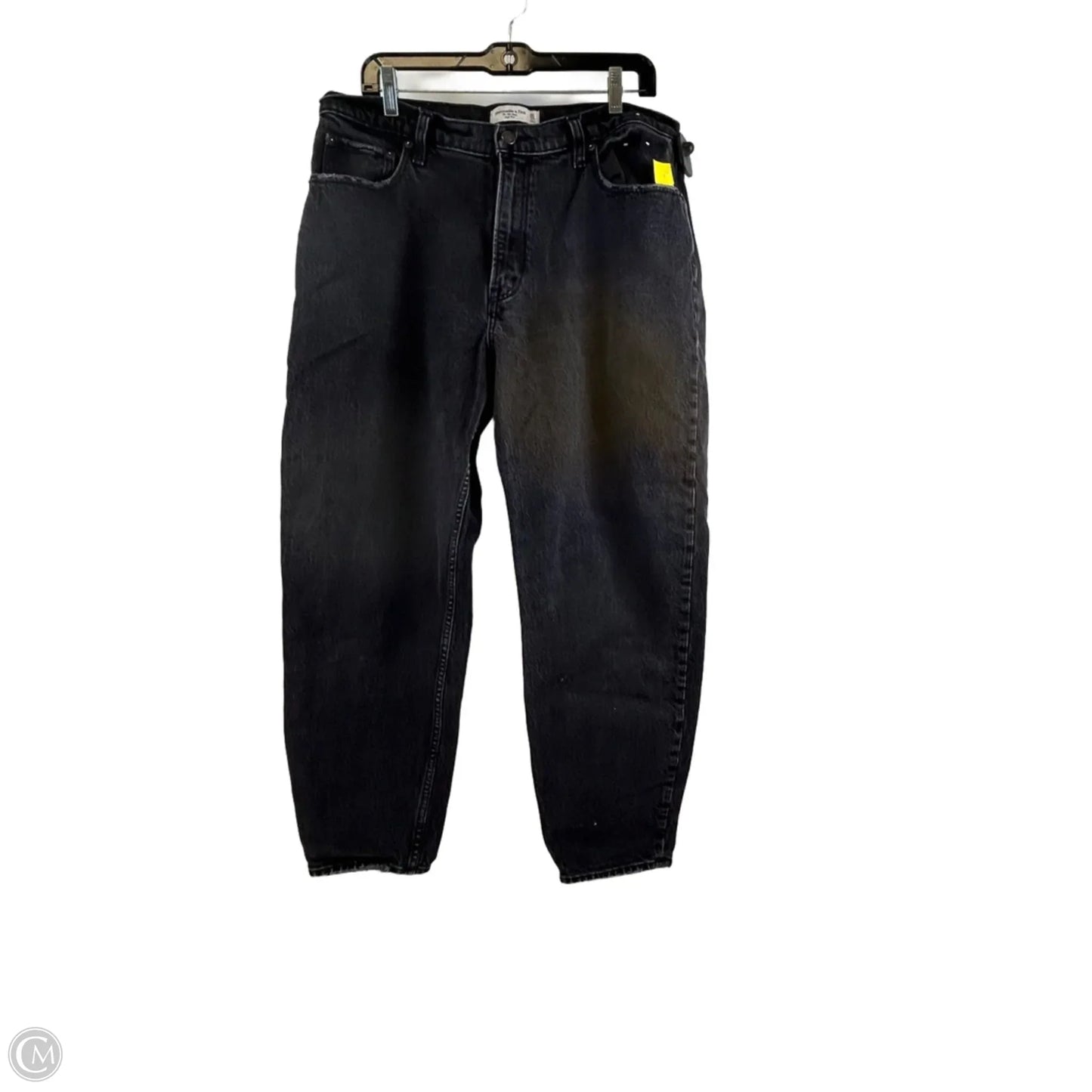 Jeans Boyfriend By Abercrombie And Fitch In Black Denim, Size: 14