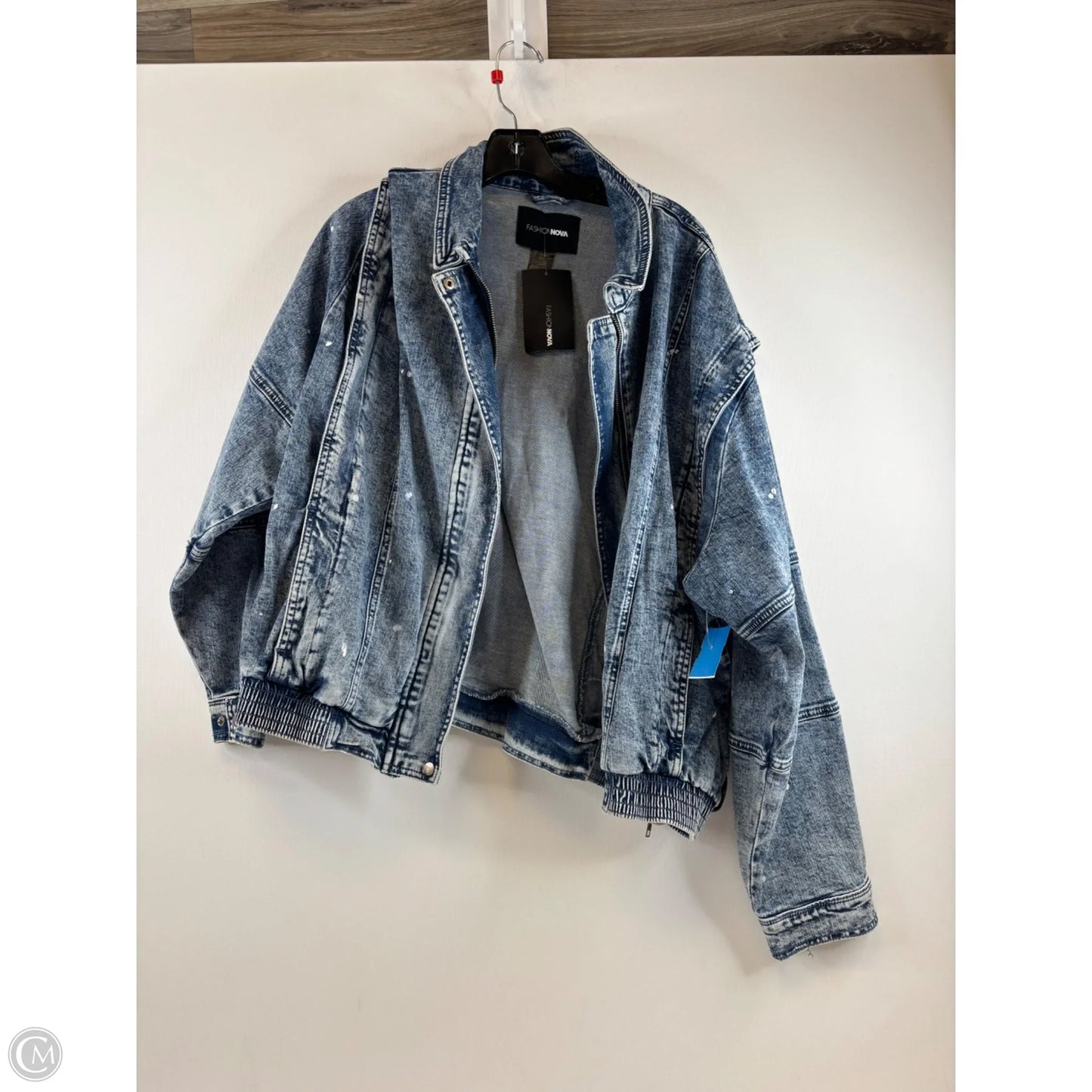 Jacket Denim By Fashion Nova In Blue Denim, Size: 2x