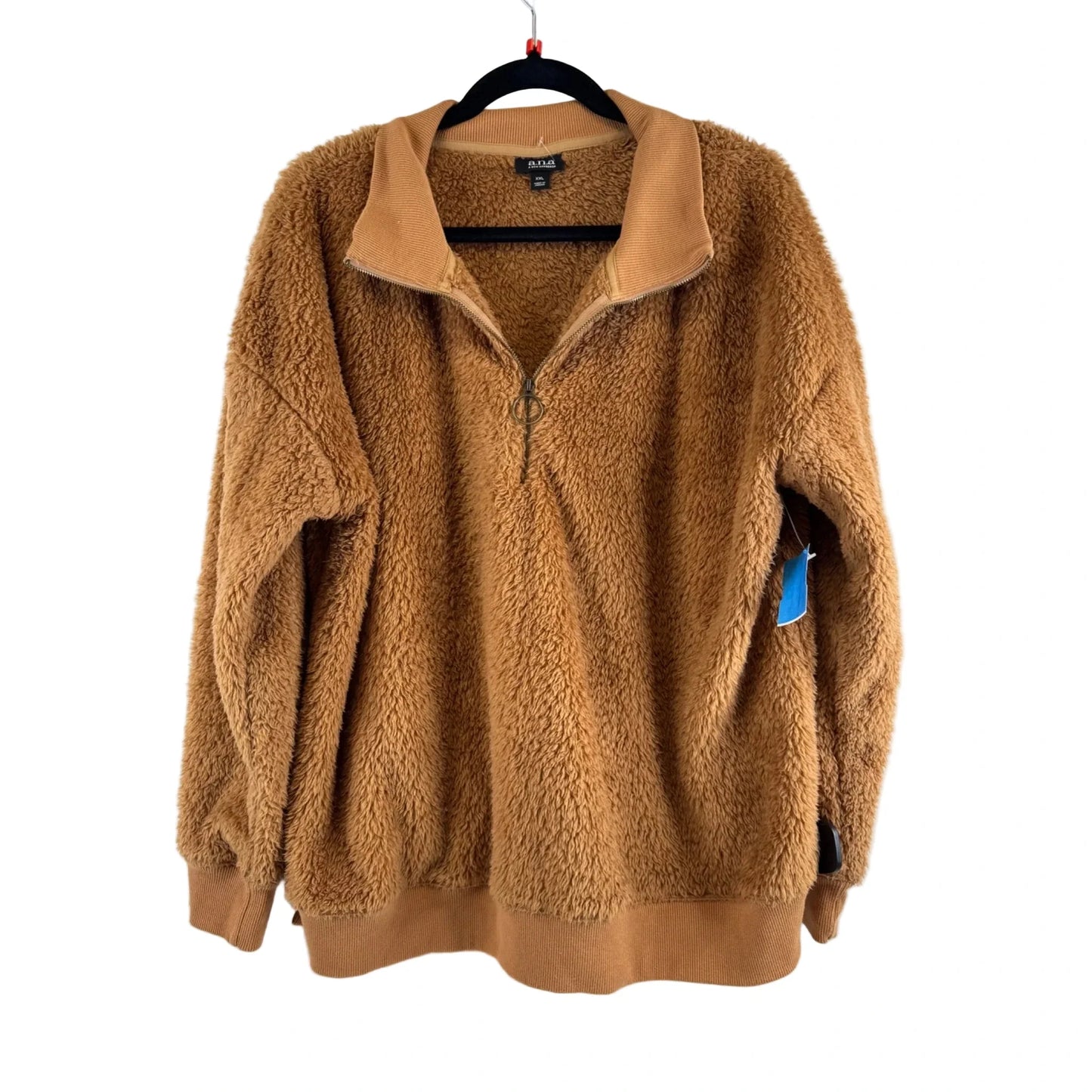 Jacket Faux Fur & Sherpa By Ana In Brown, Size: Xxl