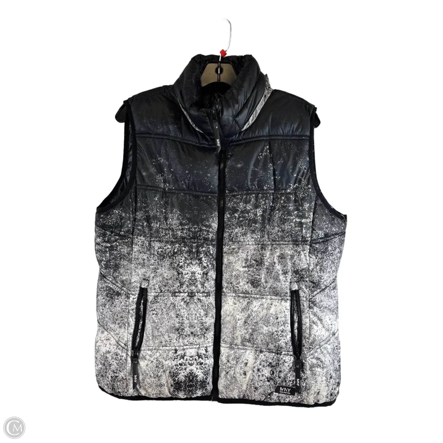 Vest Puffer & Quilted By Marc New York In Black & White, Size: Xl