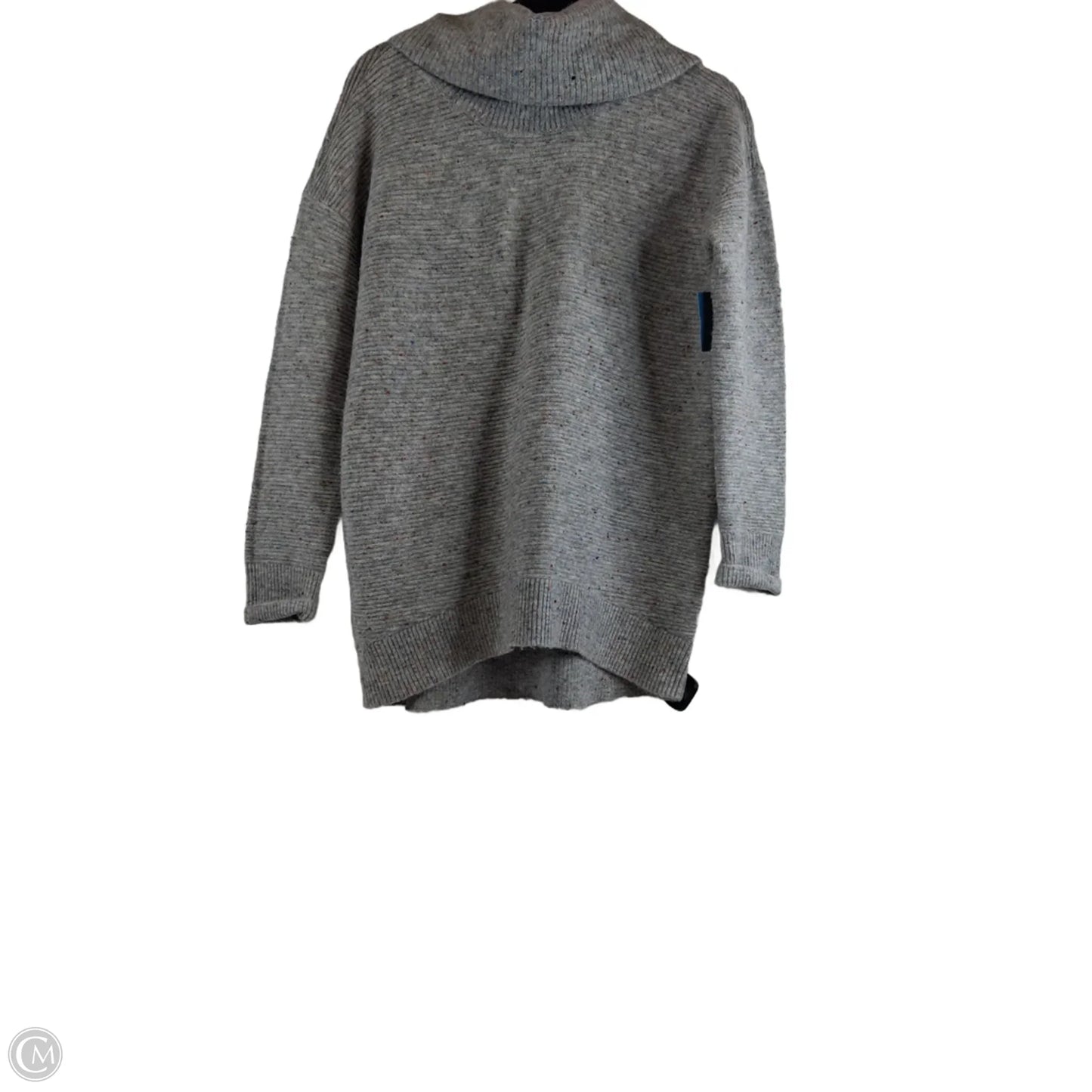 Sweater By Loft In Grey & Orange, Size: M