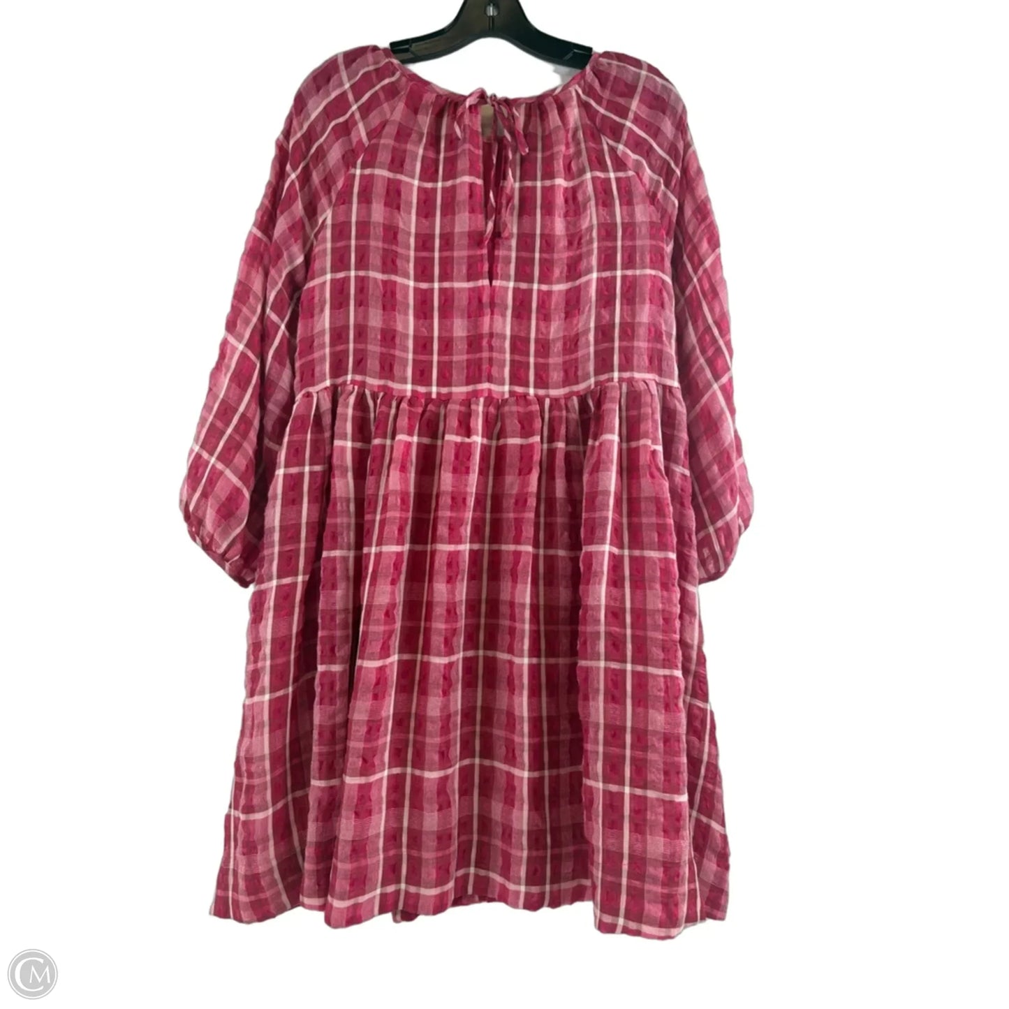Dress Casual Midi By Madewell In Pink & White, Size: M