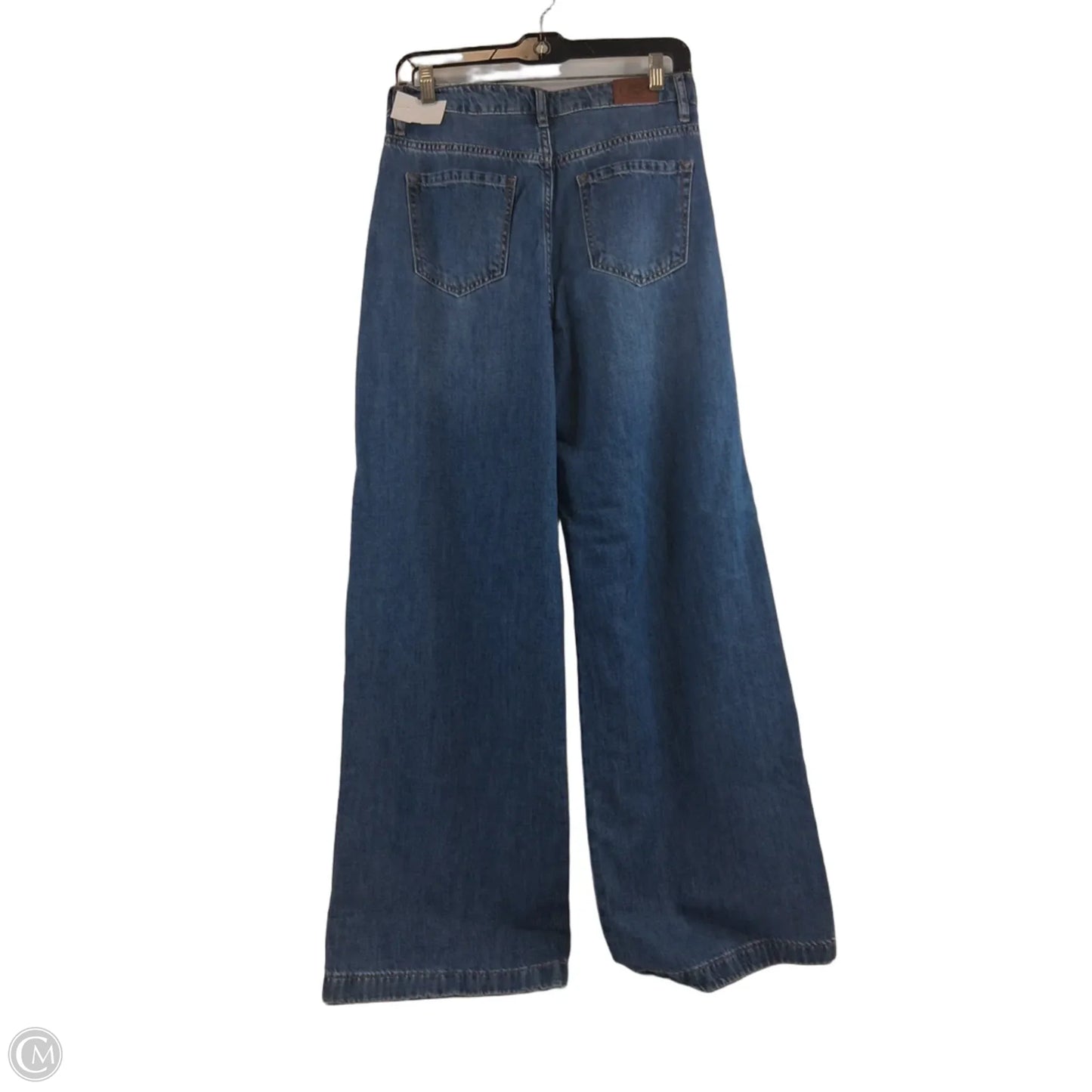Jeans Wide Leg By Laura Ashley In Blue Denim, Size: 4