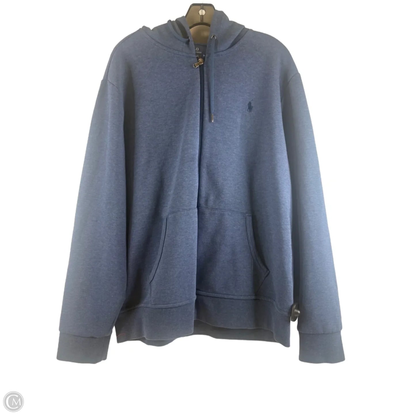 Sweatshirt Hoodie By Polo Ralph Lauren In Blue, Size: Xl
