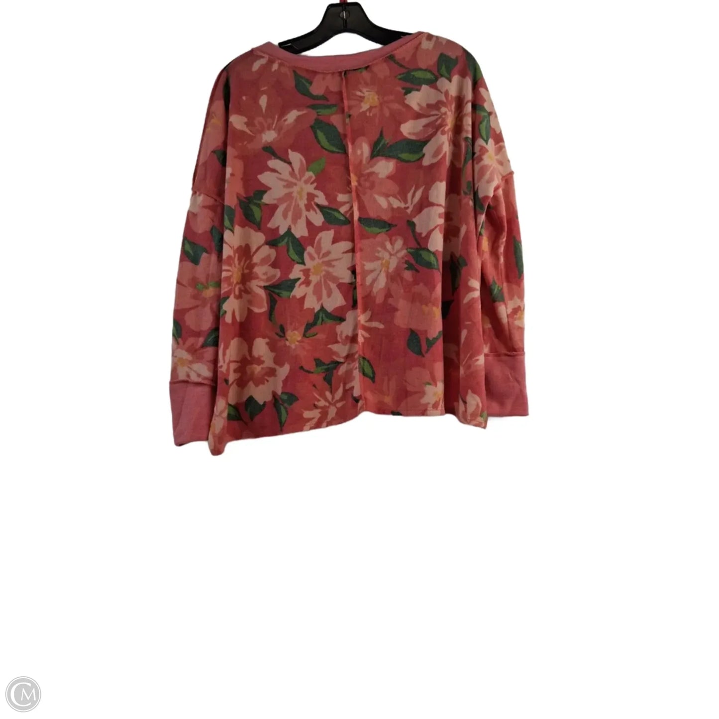 Top Long Sleeve By Haptics In Grey & Orange, Size: S