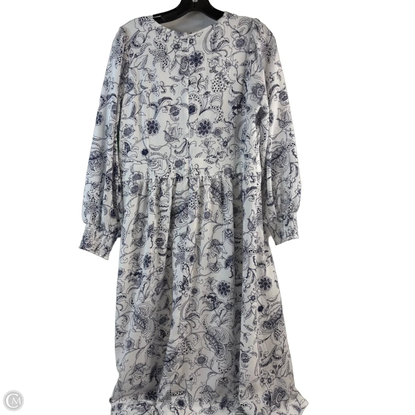 Dress Casual Maxi By Talbots In Blue & White, Size: 10p