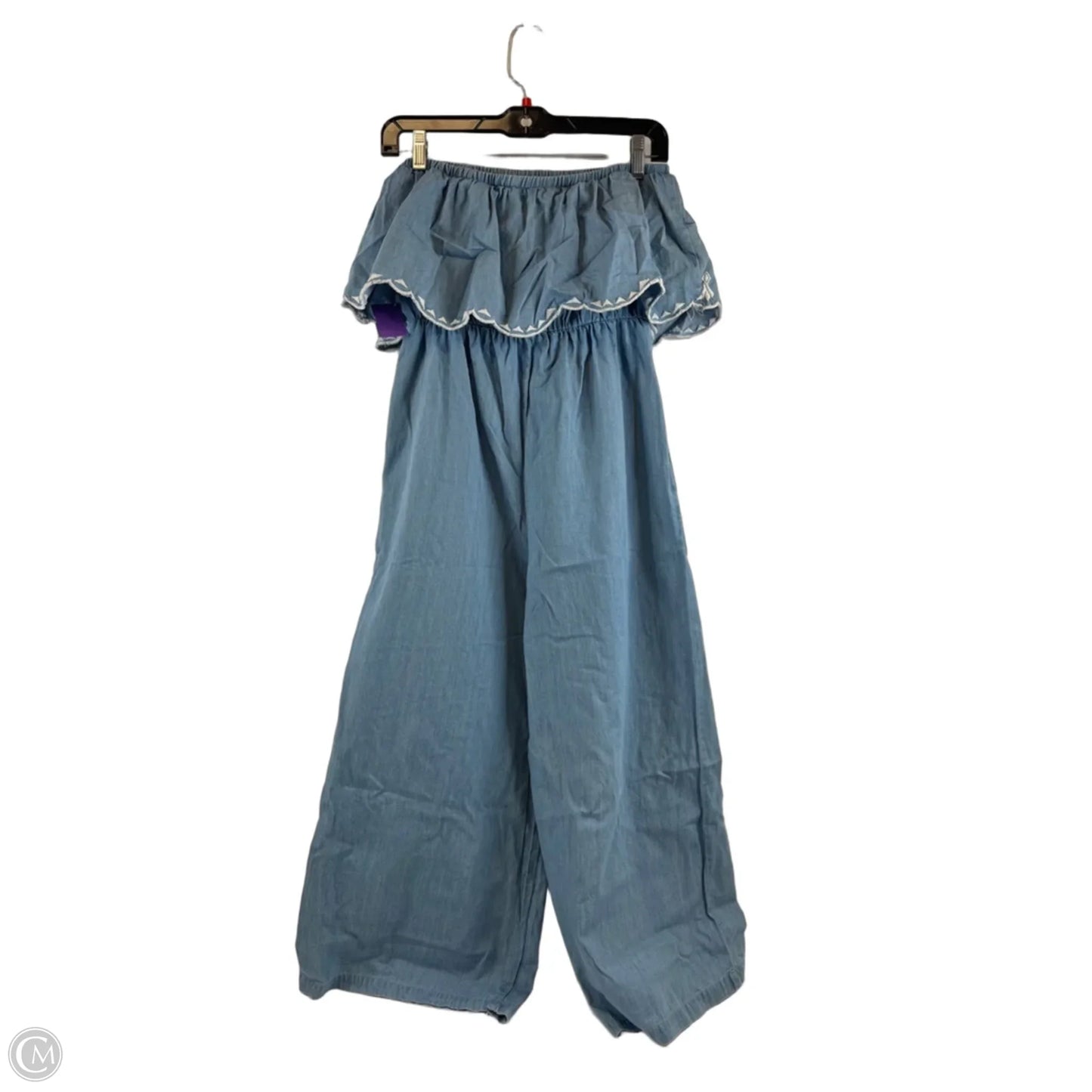 Jumpsuit By Jessica Simpson In Blue & White, Size: S