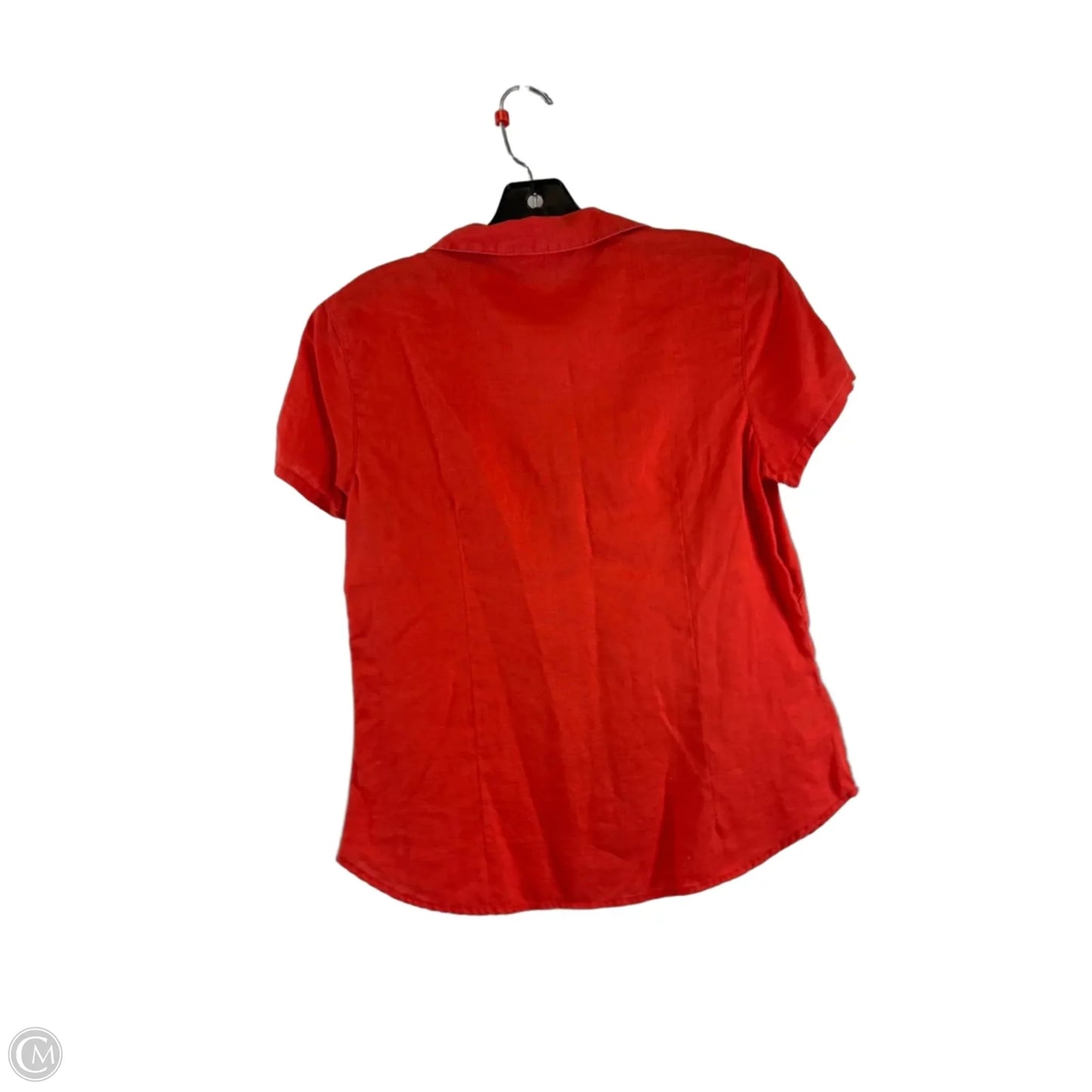 Top Short Sleeve By Eddie Bauer In Orange, Size: S