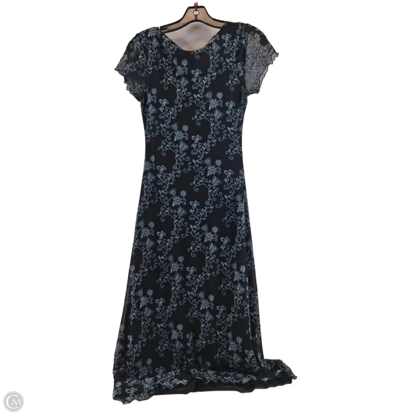Dress Casual Maxi By Clothes Mentor In Black & Blue, Size: Xs