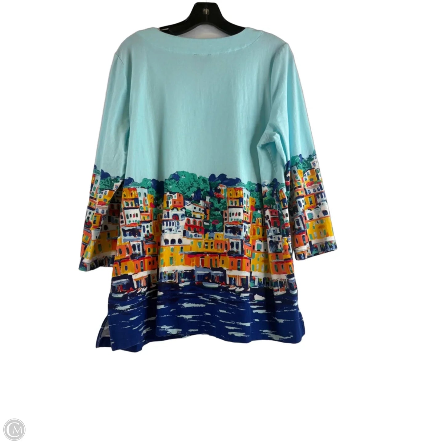 Top 3/4 Sleeve By Jones New York In Teal, Size: Xl