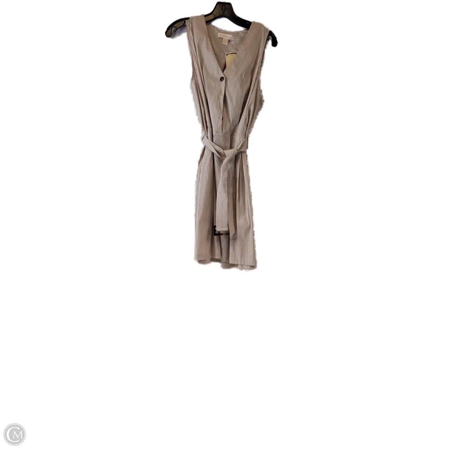 Dress Casual Midi By Monteau In Cream & Tan, Size: L