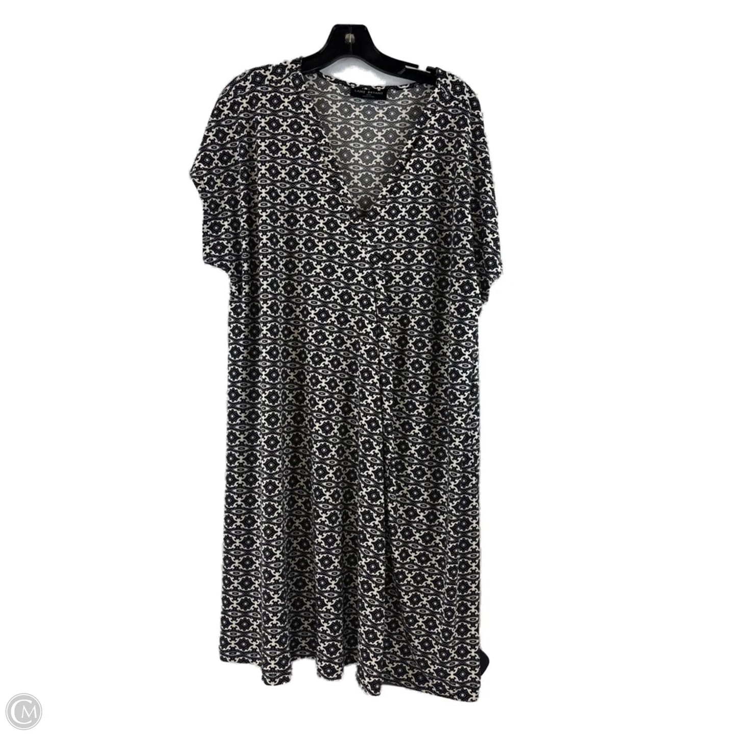 Dress Casual Midi By Lane Bryant In Black & Cream, Size: 2x