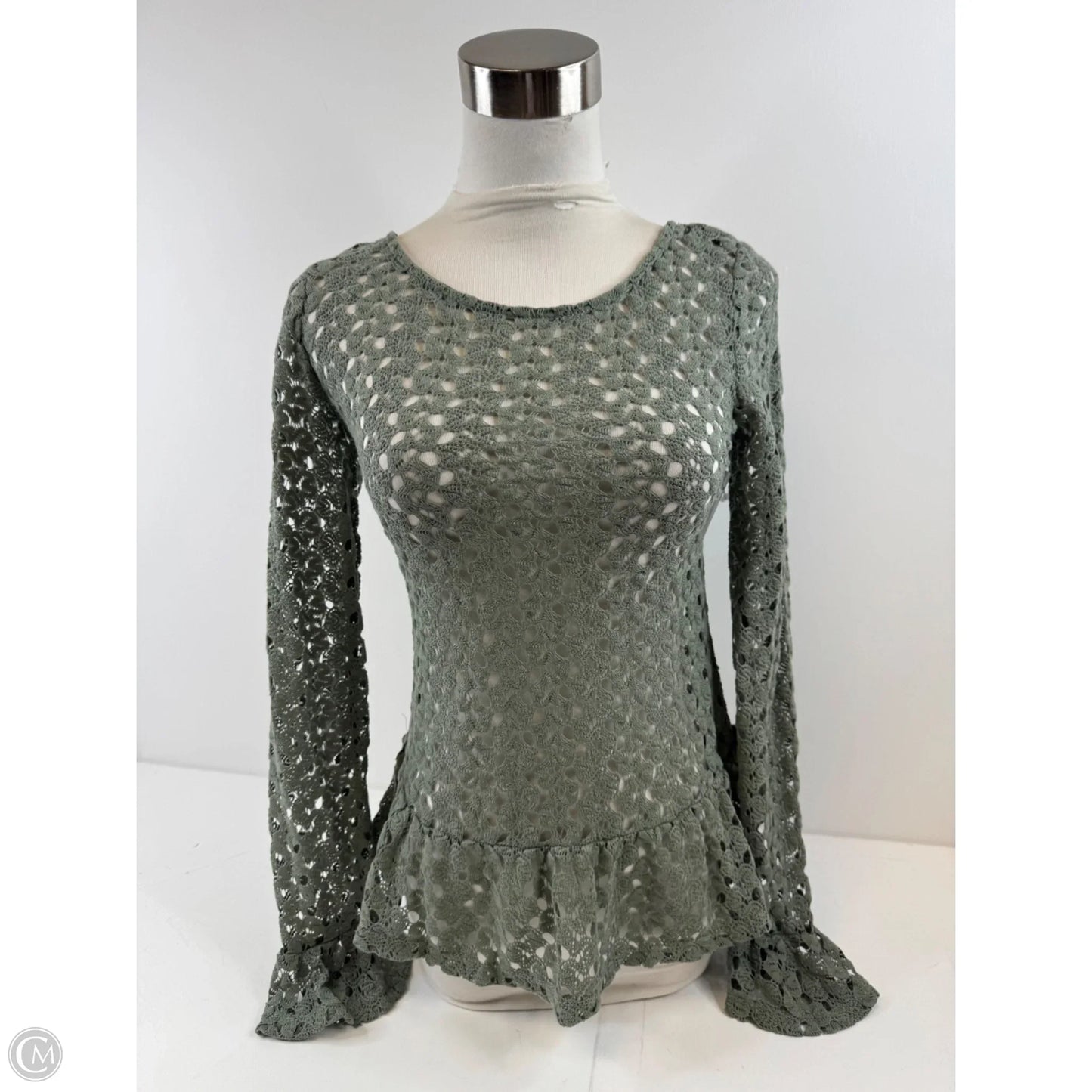 Top 3/4 Sleeve By Mimi Chica In Green, Size: S