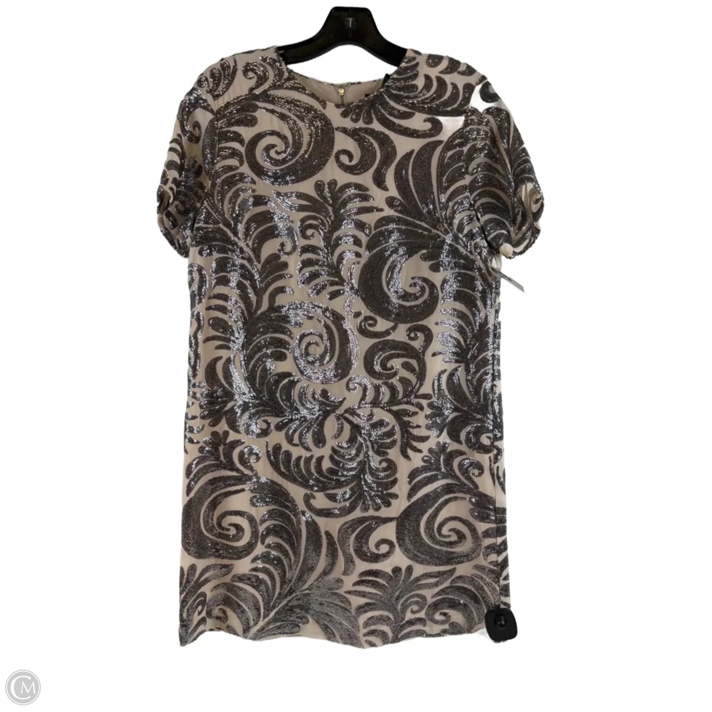 Dress Casual Midi By Forever 21 In Silver & Tan, Size: S