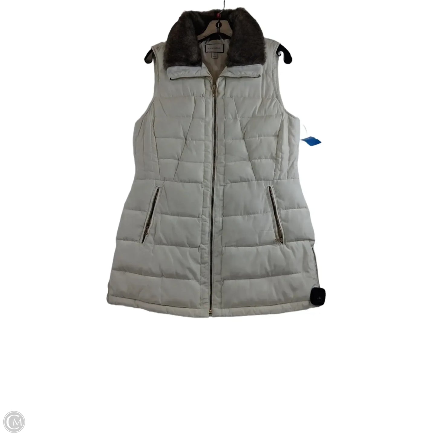 Vest Puffer & Quilted By Charter Club In Ivory, Size: M