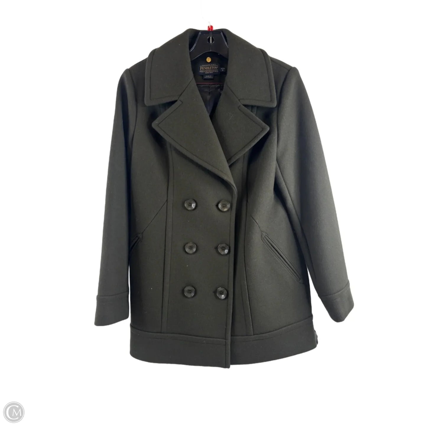 Coat Peacoat By Pendleton In Green, Size: Sp