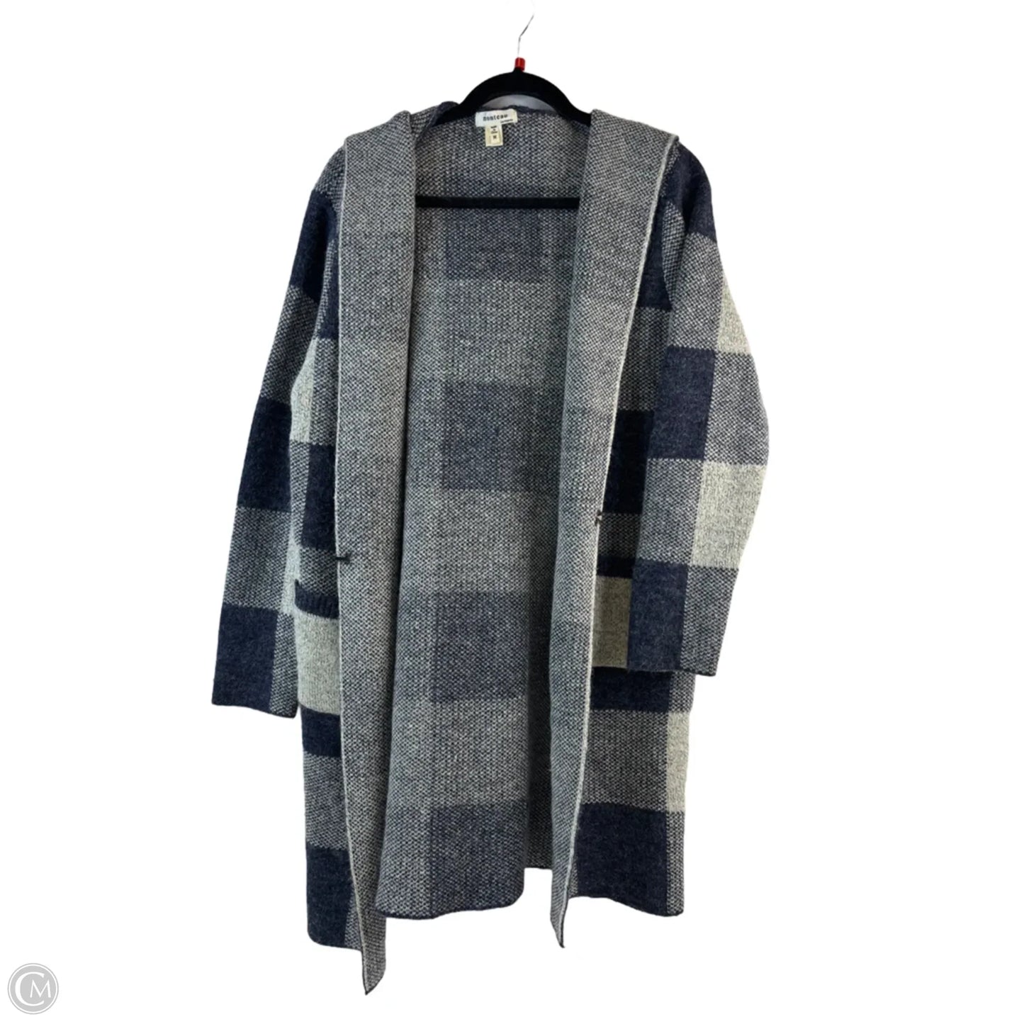 Sweater Cardigan By Monteau In Blue & White, Size: M