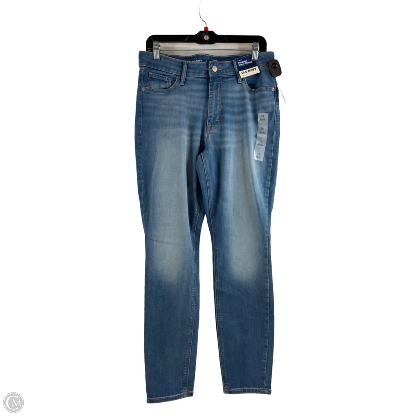 Jeans Skinny By Old Navy In Blue Denim, Size: 12