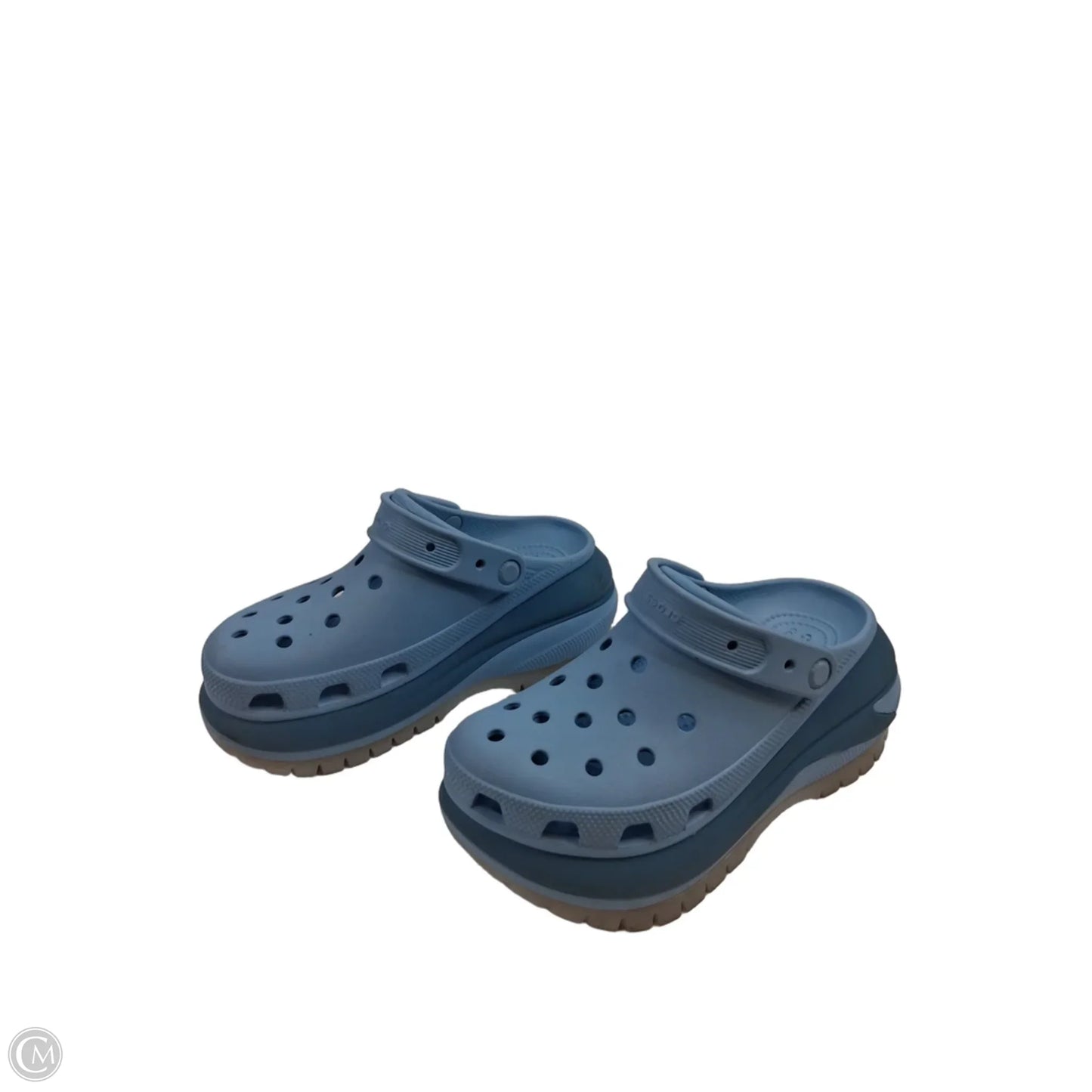 Shoes Heels Platform By Crocs In Blue, Size: 7