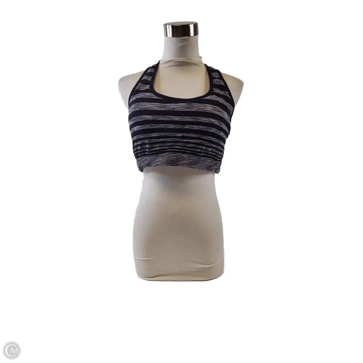 Athletic Bra By Tek Gear In Black & Silver, Size: Xxl