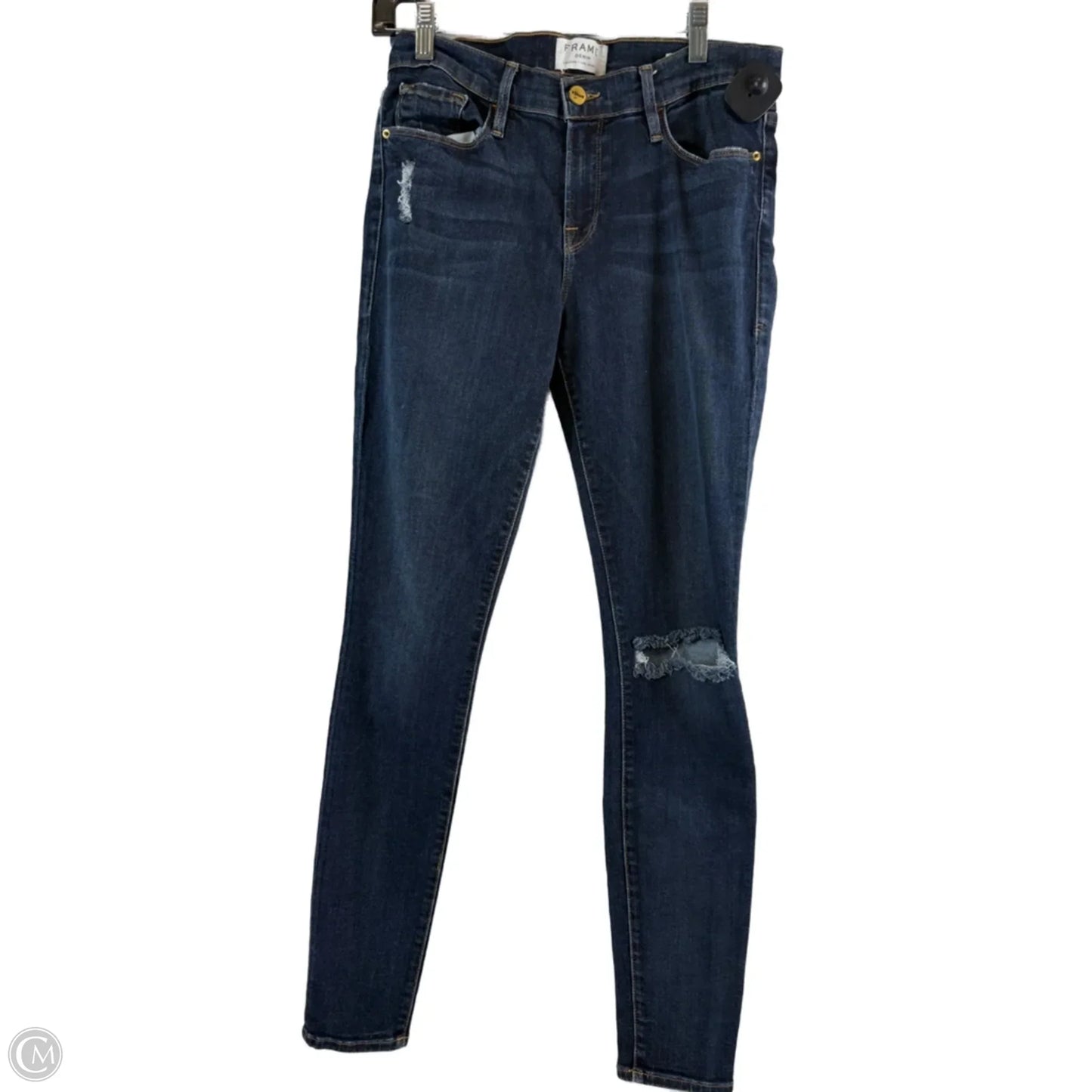 Jeans Skinny By Frame In Blue Red & White, Size: 6