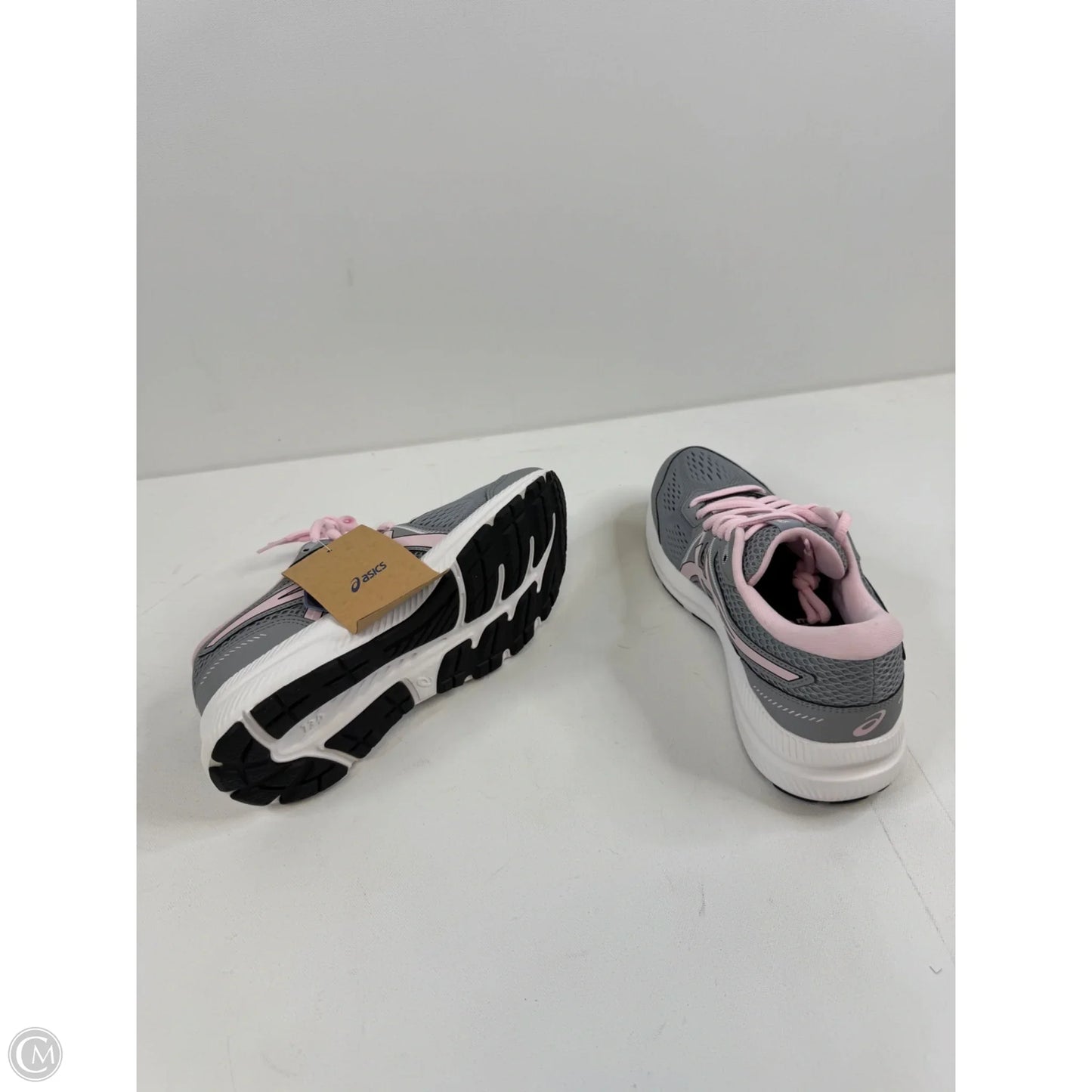 Shoes Athletic By Asics In Grey & Pink, Size: 7