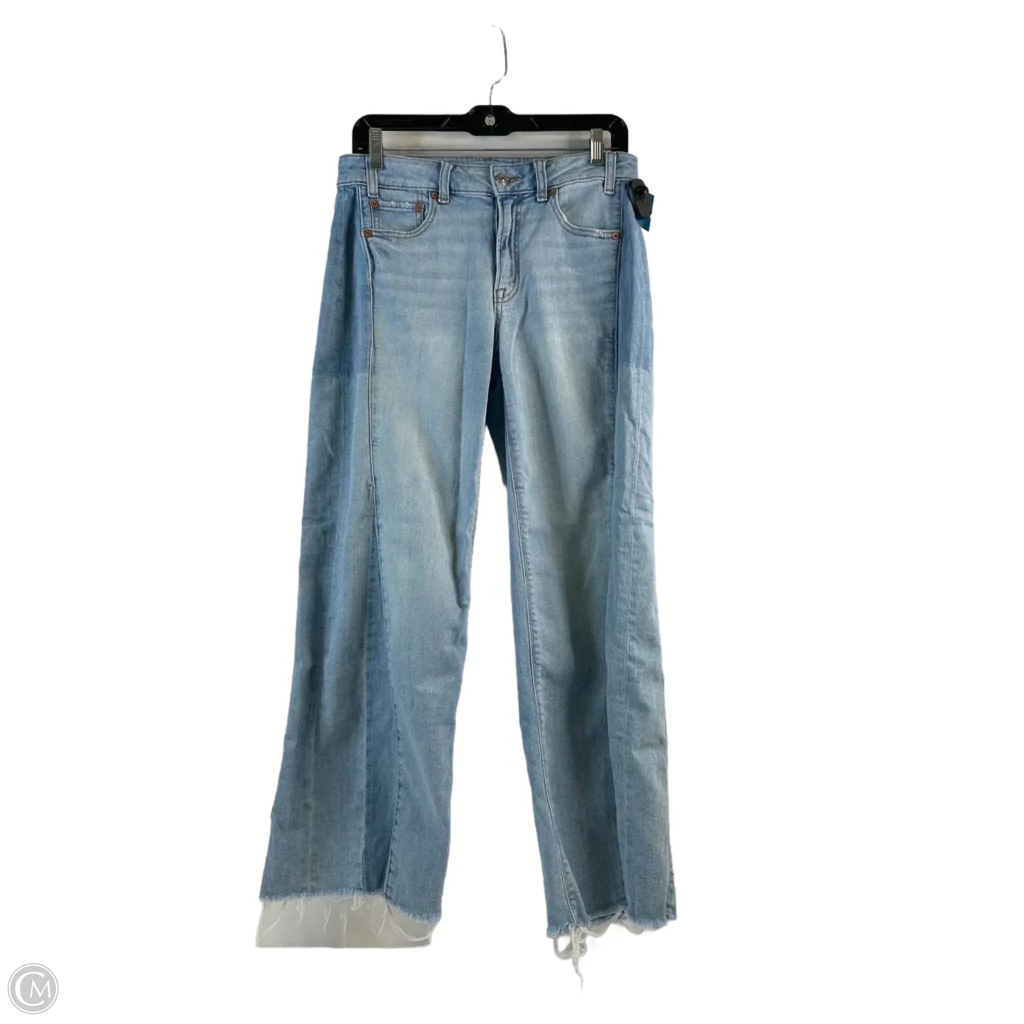Jeans Wide Leg By American Eagle In Blue Denim, Size: 2