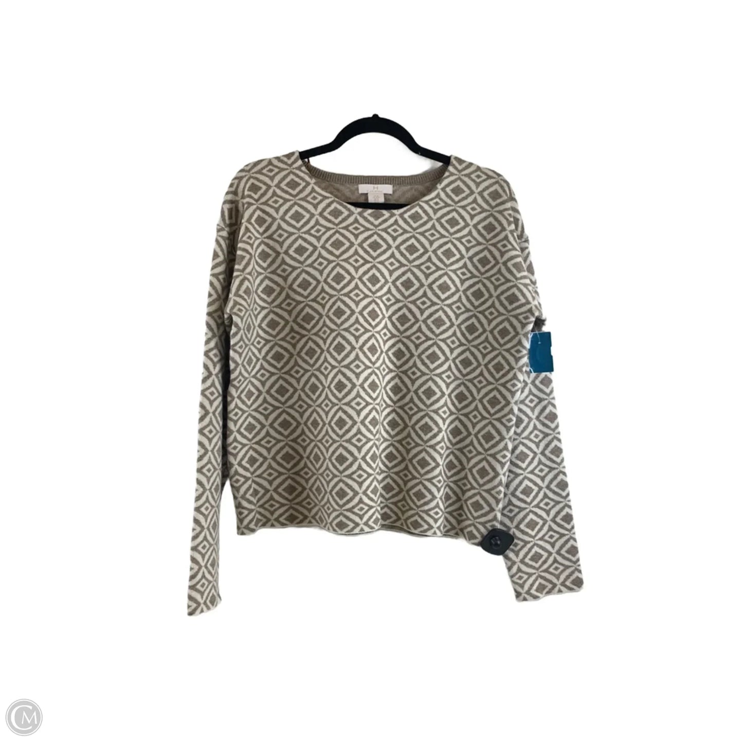 Sweater By H For Halston In Brown & White, Size: M