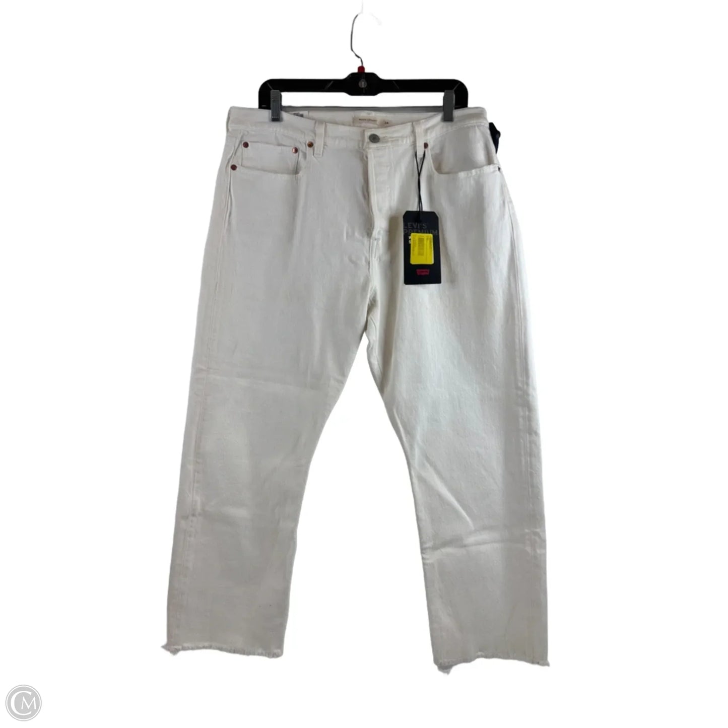Jeans Straight By Levis In White, Size: 16