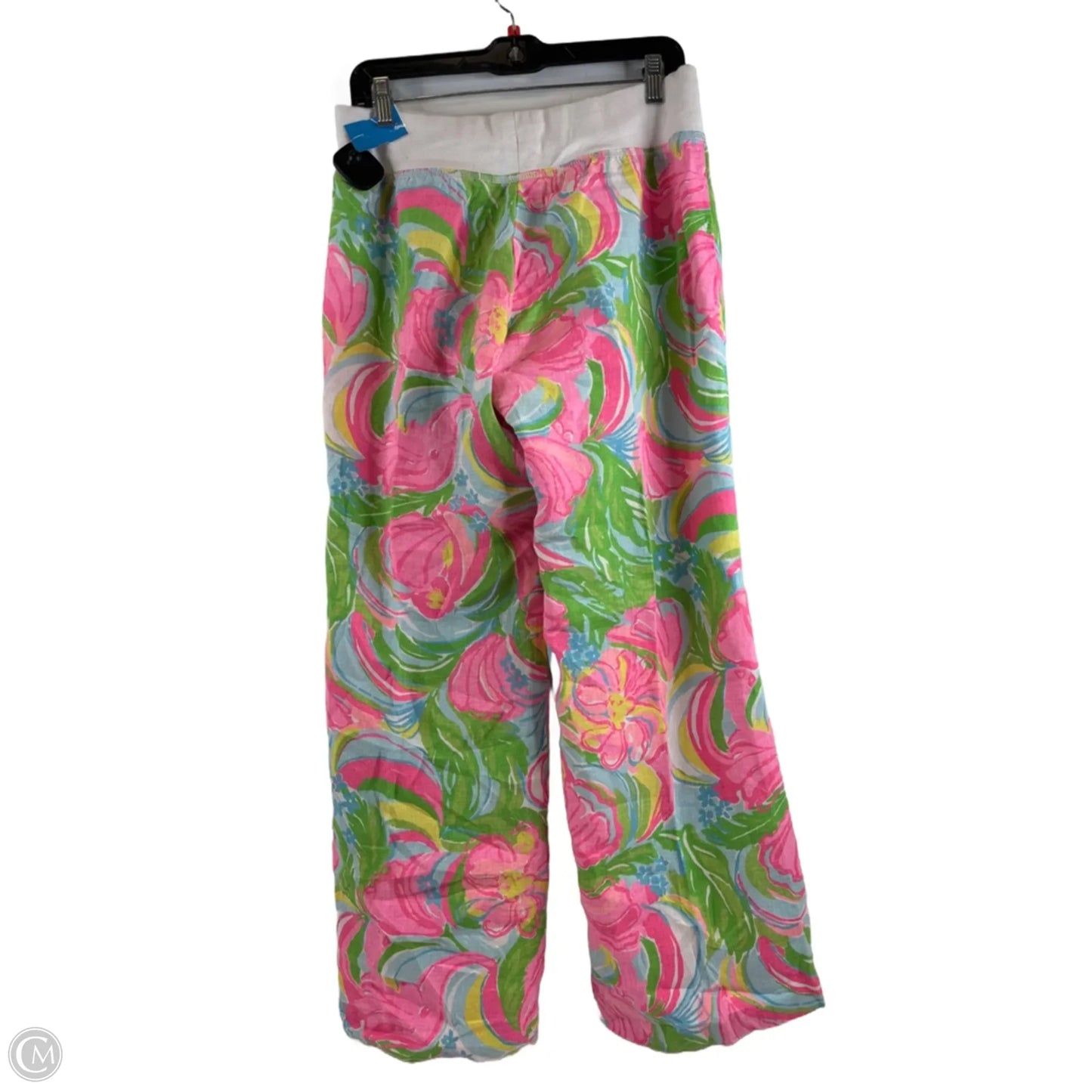 Pants Designer By Lilly Pulitzer In Green & Pink, Size: M