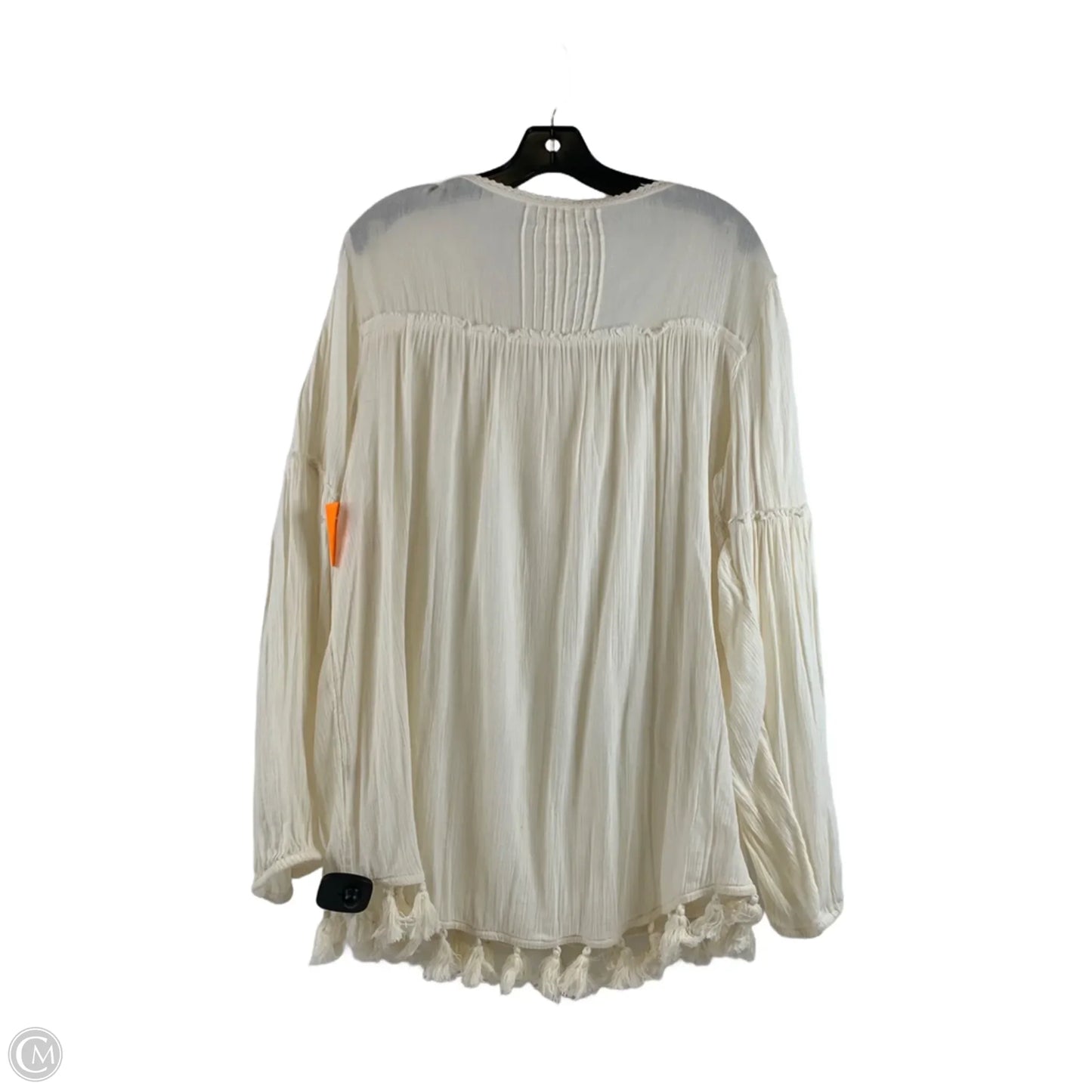 Top Long Sleeve By Ruff Hewn In Cream, Size: Xl