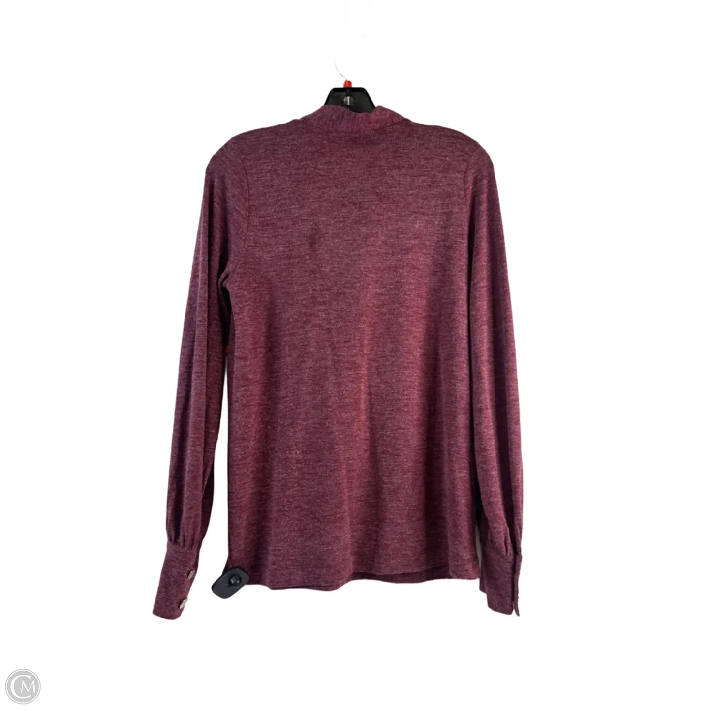 Top Long Sleeve By Loft In Maroon, Size: M