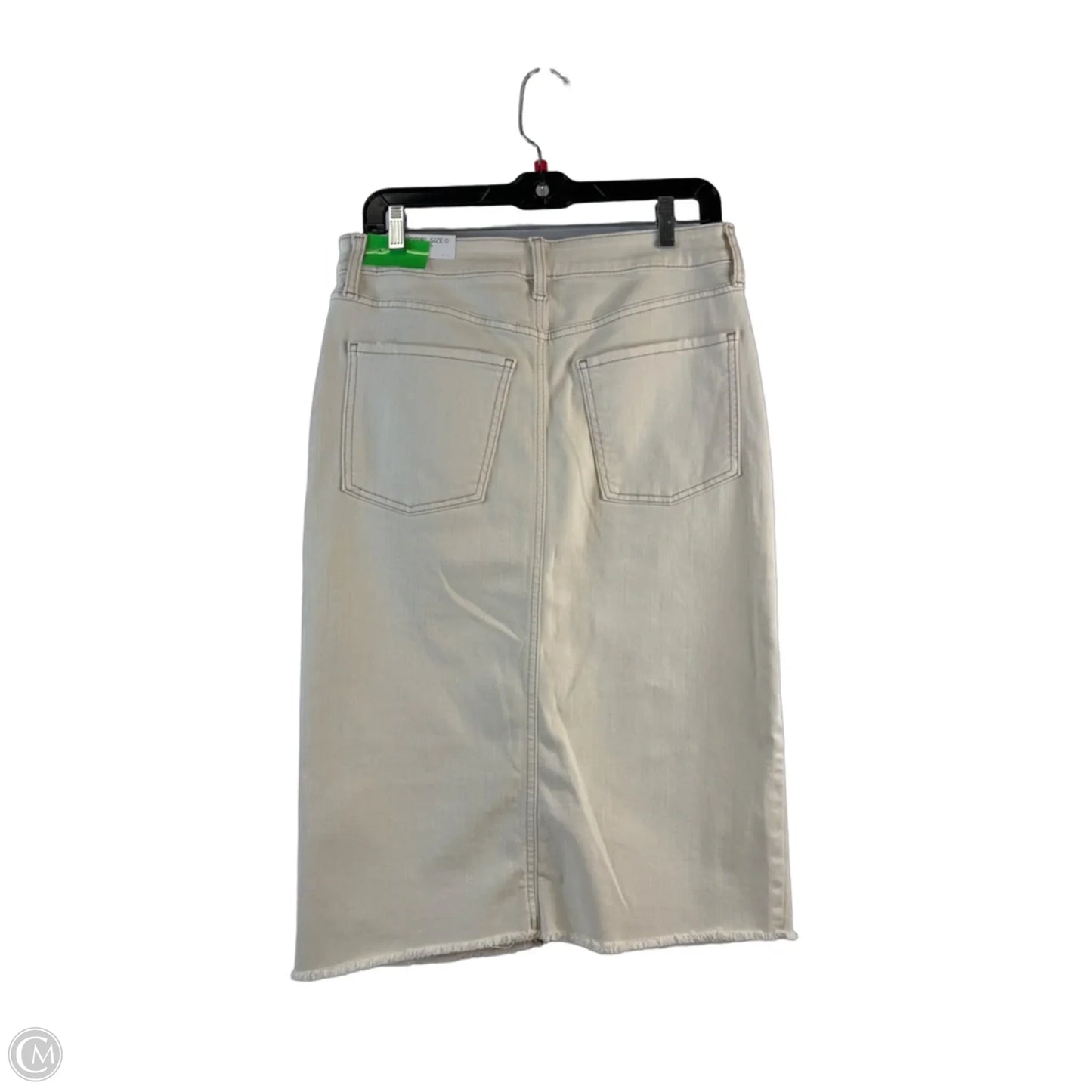 Skirt Midi By Chicos In Cream Denim, Size: 4