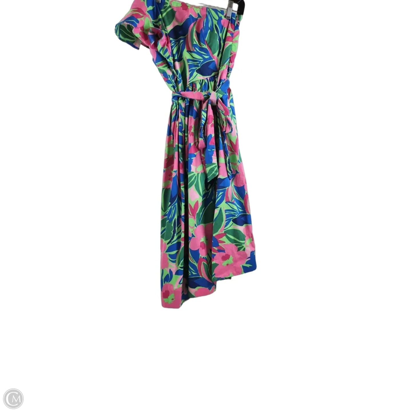 Dress Casual Midi By J. Crew In Green & Pink, Size: Mp