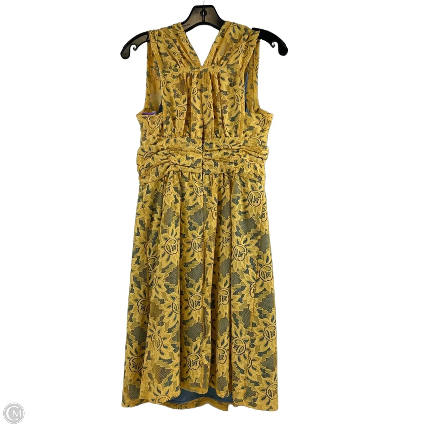 Dress Casual Midi By Tracy Reese In Blue & Yellow, Size: S