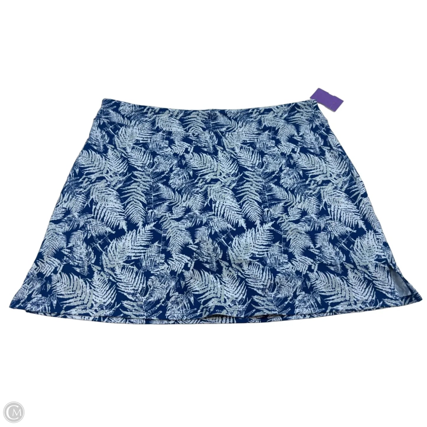 Athletic Skort By Tranquility In Blue & White, Size: 12