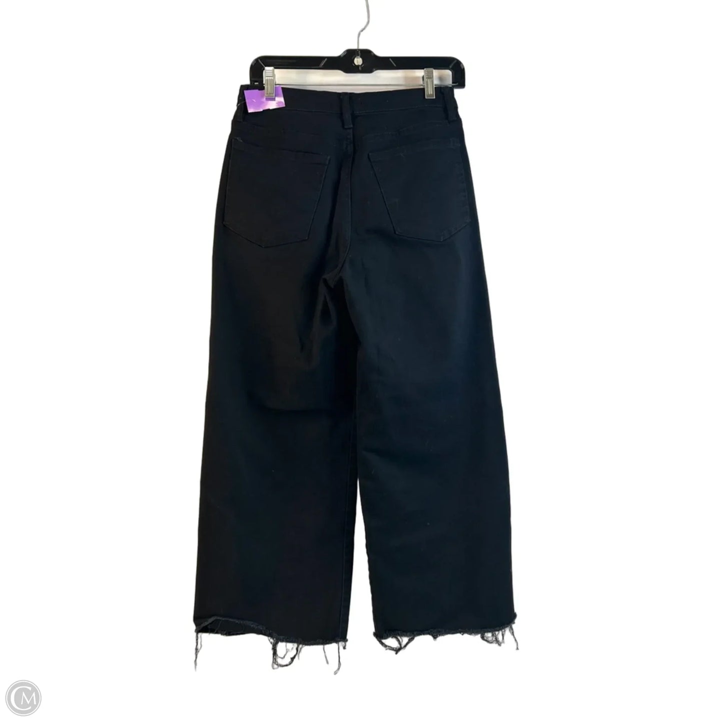 Jeans Wide Leg By Oat In Black Denim, Size: 6
