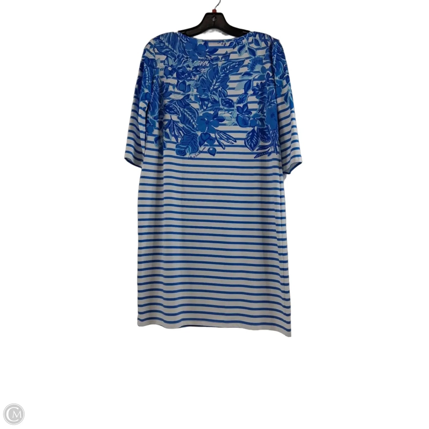 Dress Designer By Lilly Pulitzer In Blue & White, Size: L