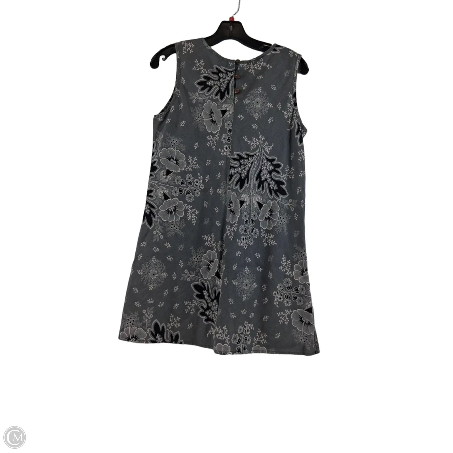 Dress Casual Midi By Clothes Mentor In Grey & White, Size: S