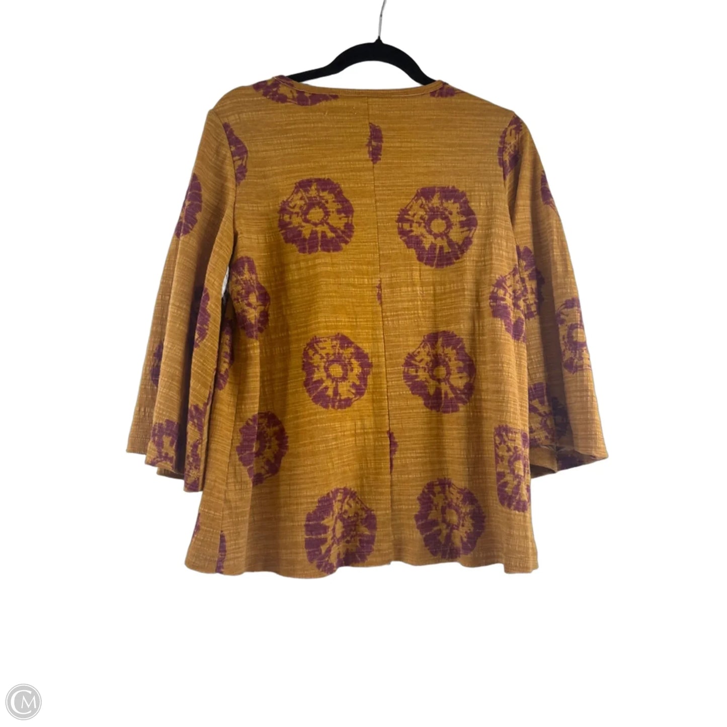 Top Short Sleeve By Wonderly In Gold & Purple, Size: S