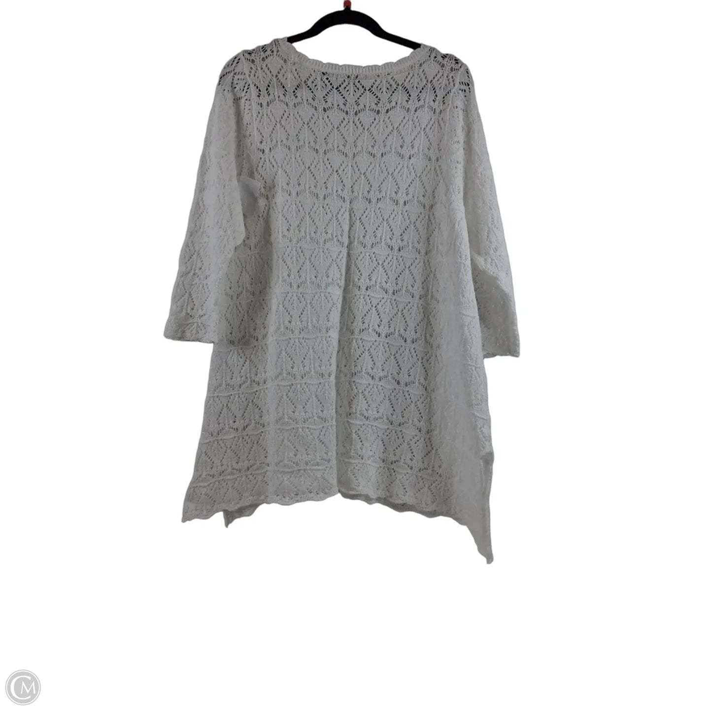 Top Long Sleeve By Jeanne Pierre In White, Size: Xl
